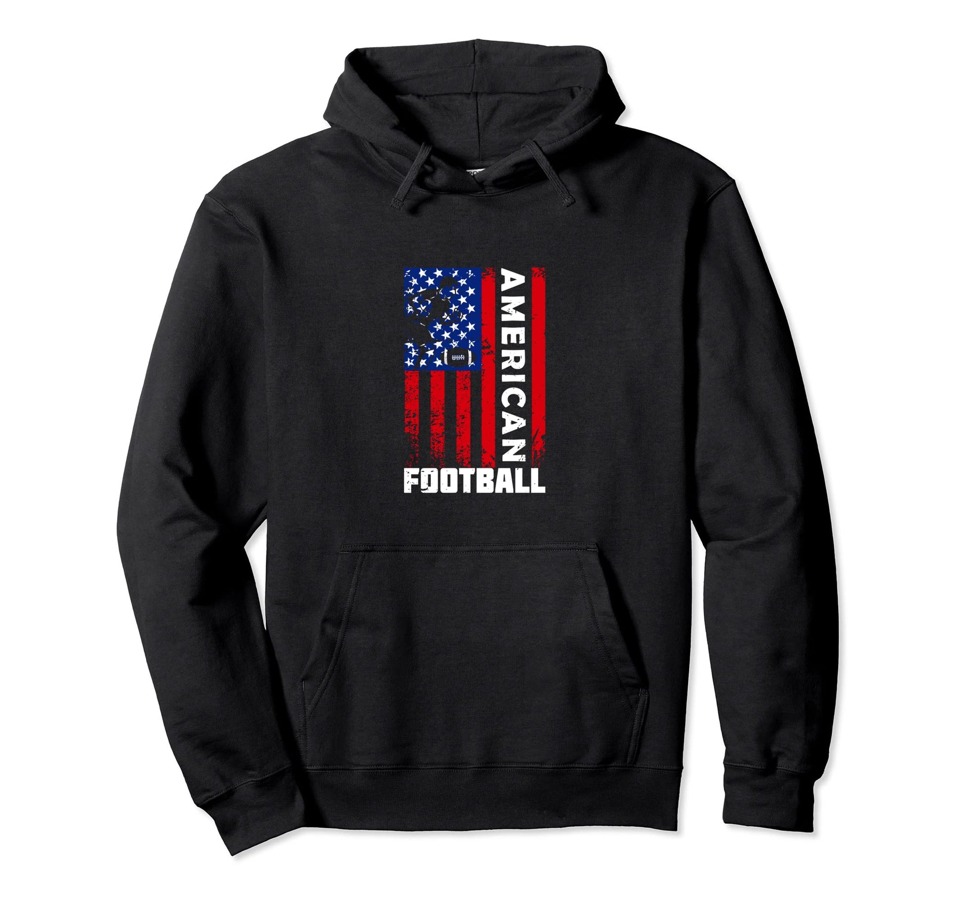 American Football Distressed Usa Flag Hoodie - Graphic Print for Adults - T-Shirt, Sweatshirt, Hoodie