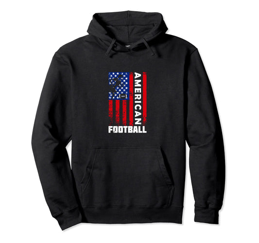 American Football Distressed Usa Flag Hoodie - Graphic Print for Adults - T-Shirt, Sweatshirt, Hoodie