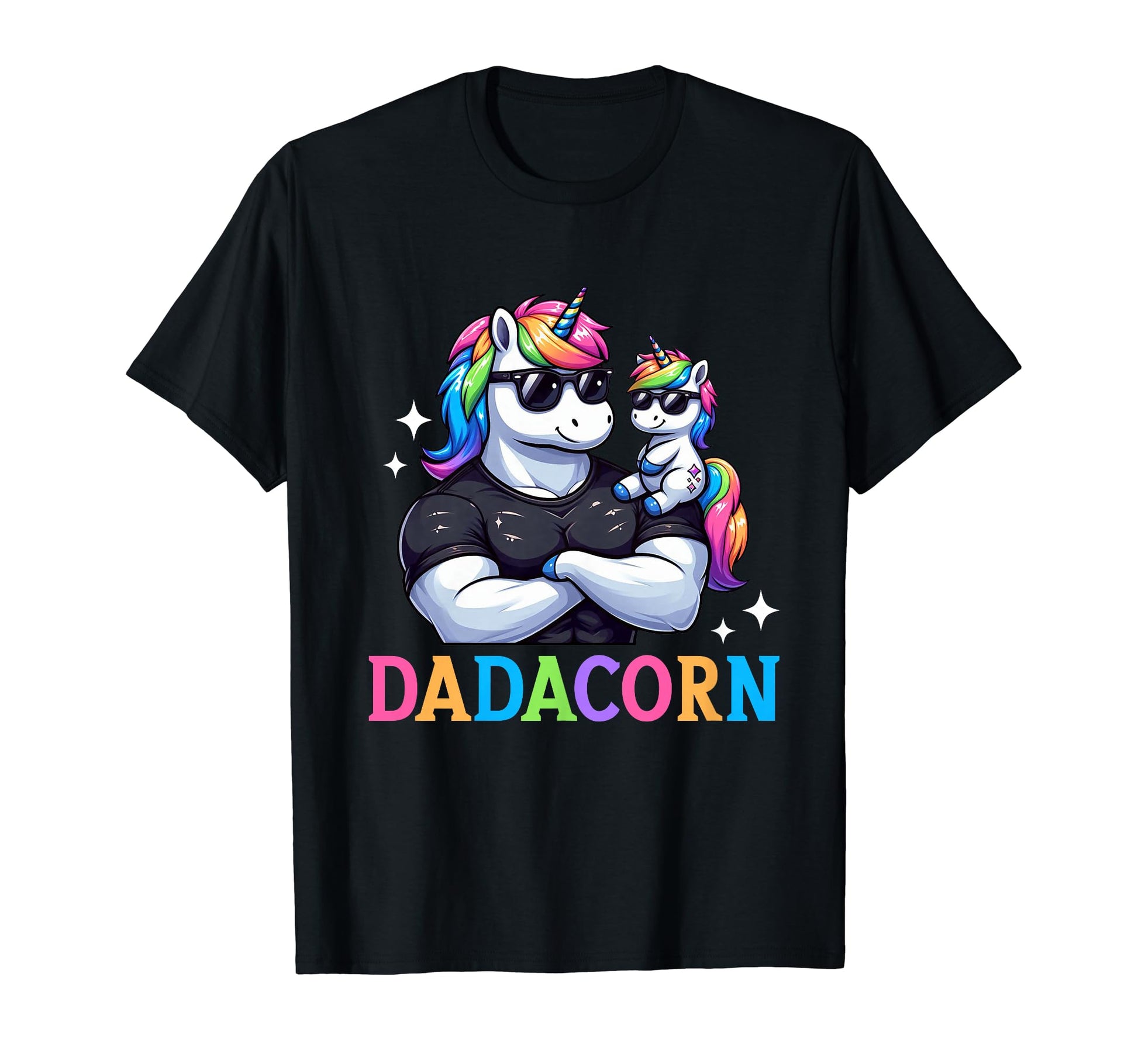 Dadacorn Unicorn Dad Papa Fathers Day T-Shirt - Novelty Apparel Unisex - T-Shirt, Sweatshirt, Hoodie