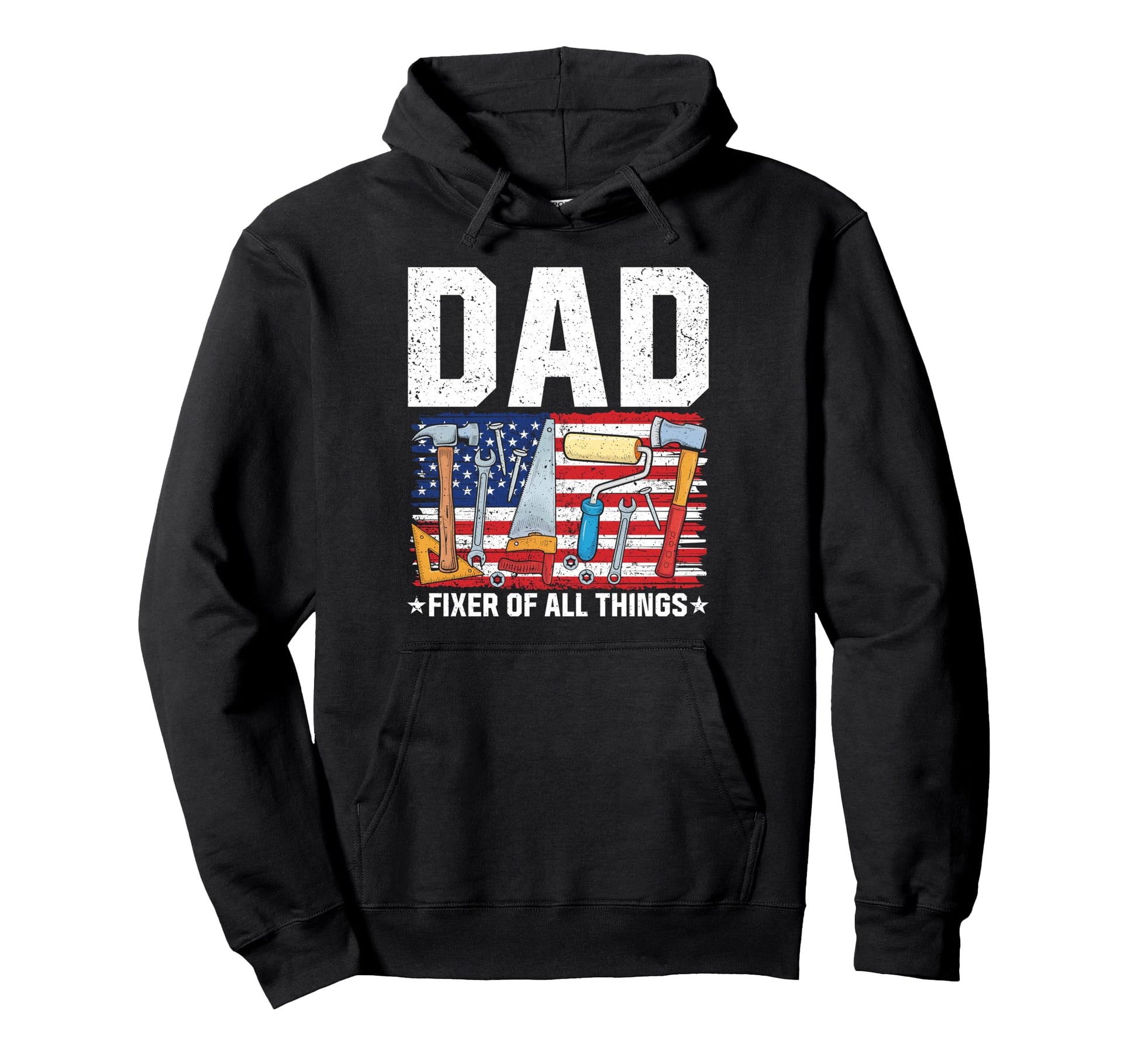 Fixer All Things Dad Handyman Tools Fathers Hoodie - Trendy Graphic Unisex - T-Shirt, Sweatshirt, Hoodie