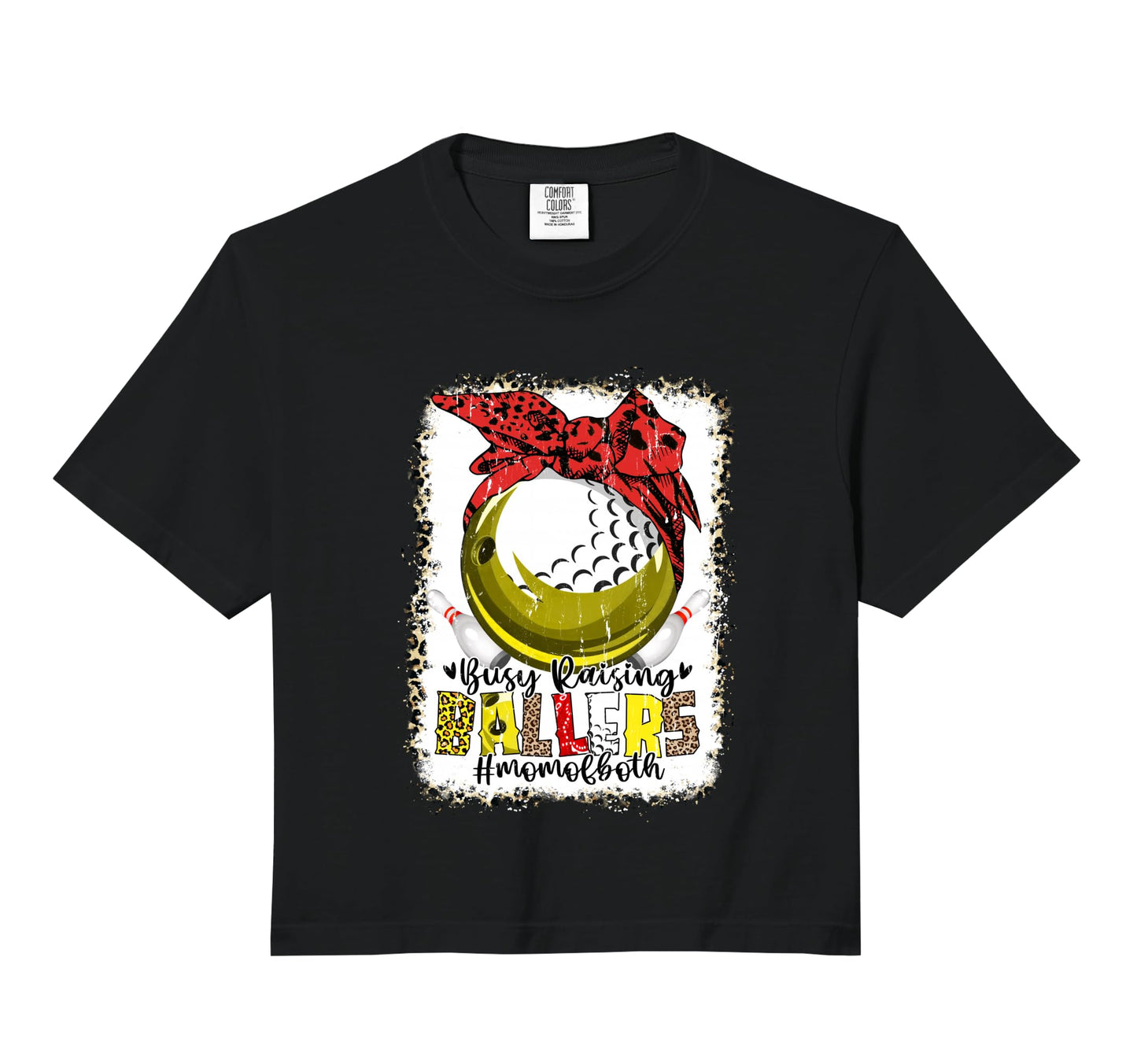Mom Both Bowling Golf Busy Raising Hoodie - Aesthetic Graphic for Adults - T-Shirt, Sweatshirt, Hoodie