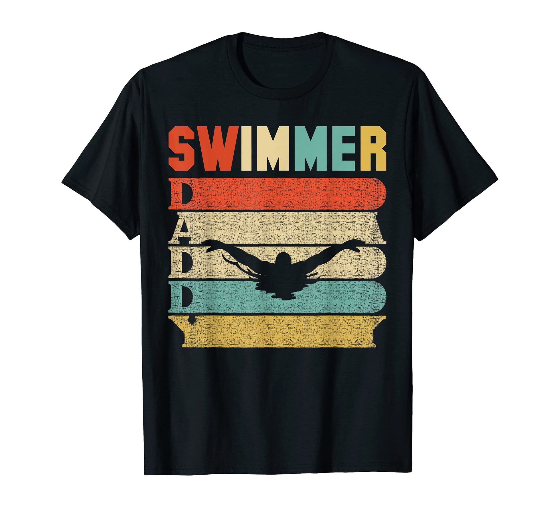 Daddy Swimmer Swim Swimming Dad Gift T-Shirt - Novelty Apparel Men Women - T-Shirt, Sweatshirt, Hoodie