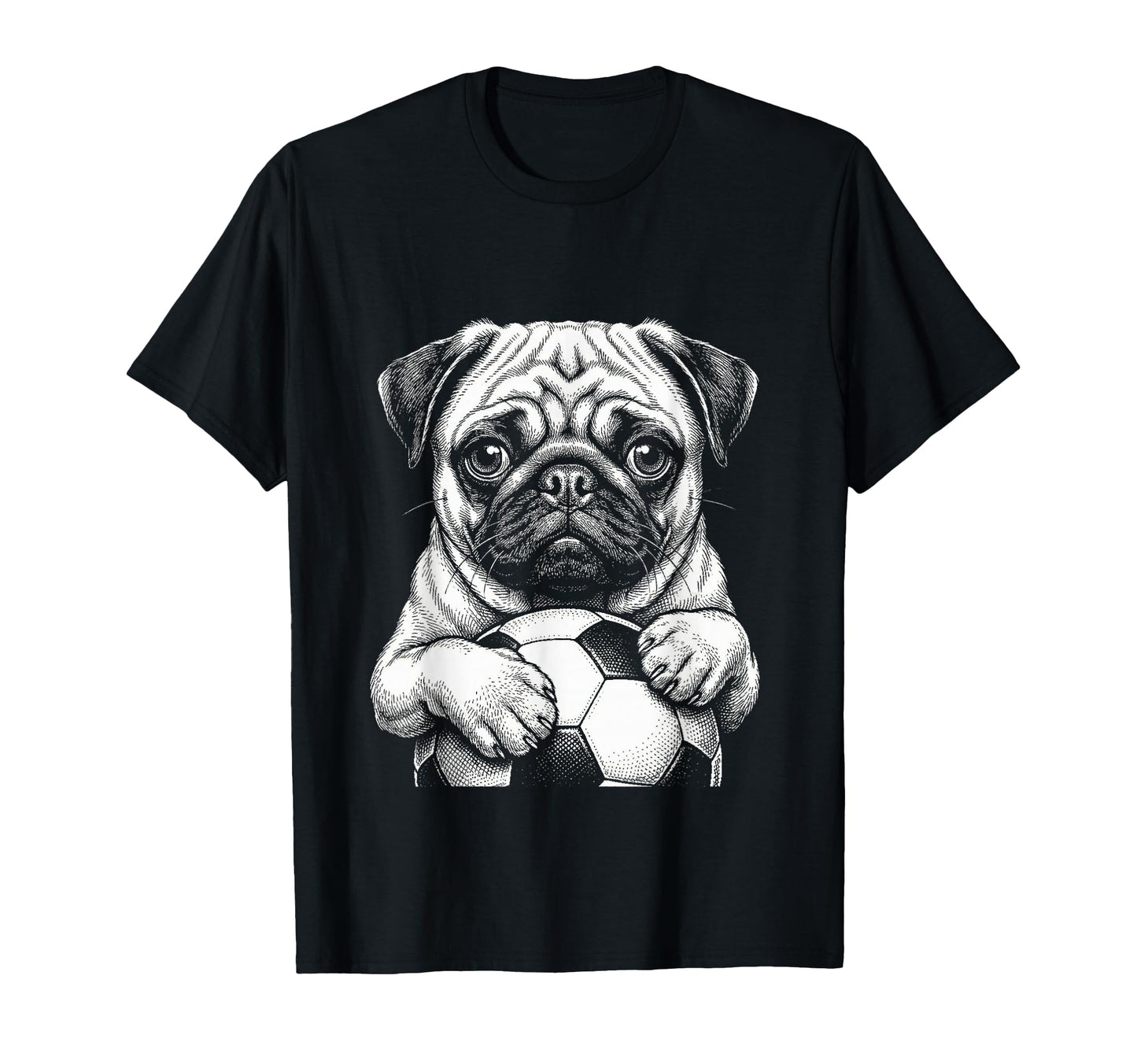 Fans Ball Mascot Black And White Dog T-Shirt - Custom Art Print Men Women - T-Shirt, Sweatshirt, Hoodie