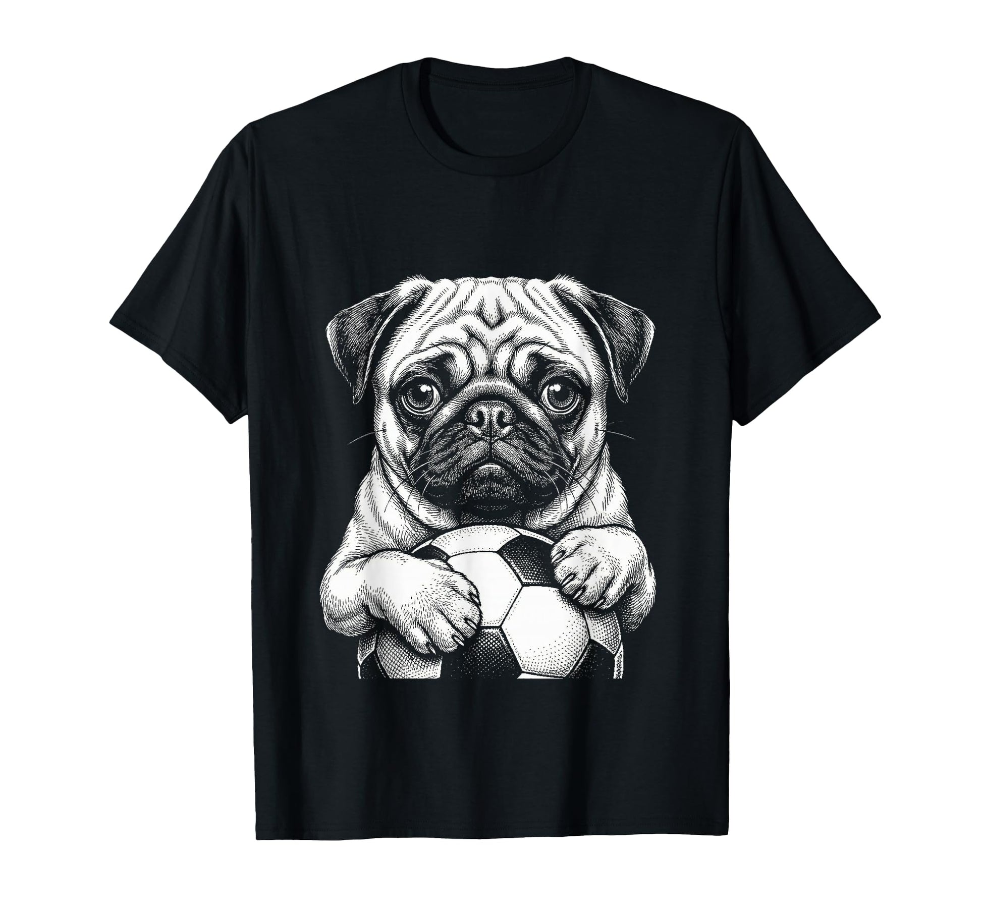 Fans Ball Mascot Black And White Dog T-Shirt - Custom Art Print Men Women - T-Shirt, Sweatshirt, Hoodie