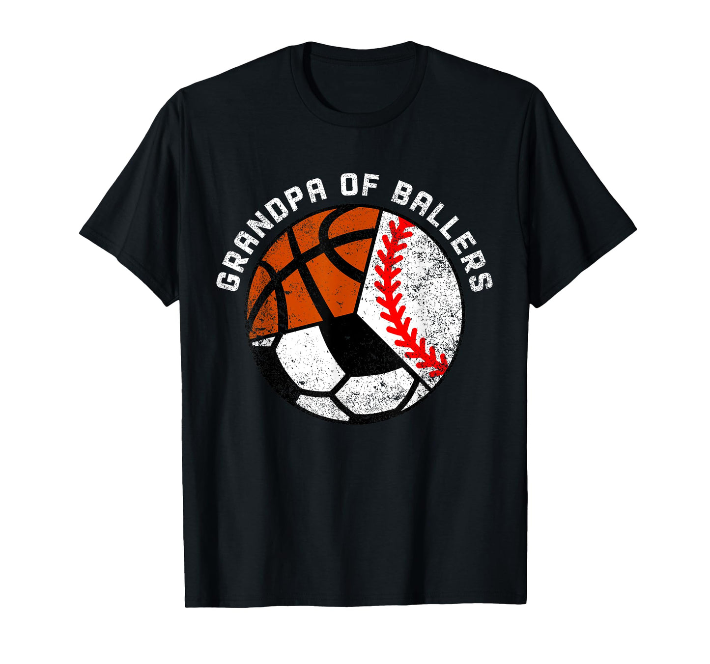 Grandpa Ballers Funny Baseball Soccer T-Shirt - Novelty Apparel Men Women - T-Shirt, Sweatshirt, Hoodie