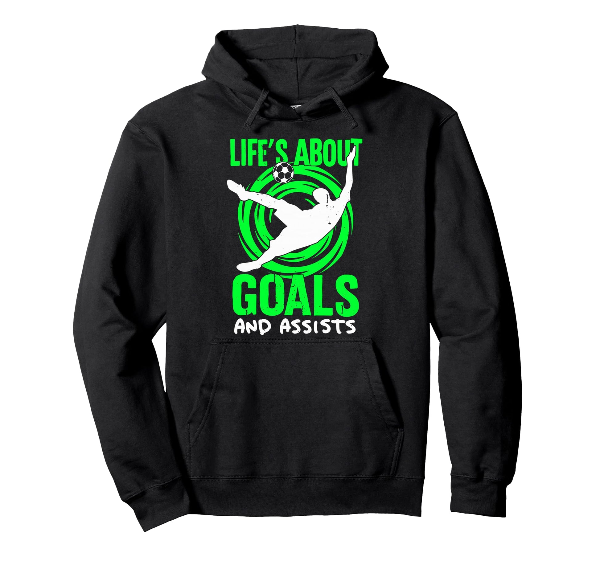 Lifes About Goals And Assists Soccer Hoodie - Aesthetic Graphic Unisex - T-Shirt, Sweatshirt, Hoodie