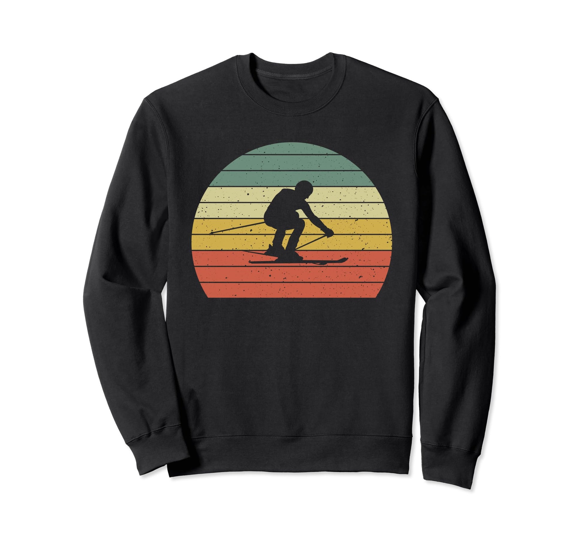 Ski Sunset Skier Skiing Dad Ski Sweatshirt - Novelty Apparel for Adults - T-Shirt, Sweatshirt, Hoodie
