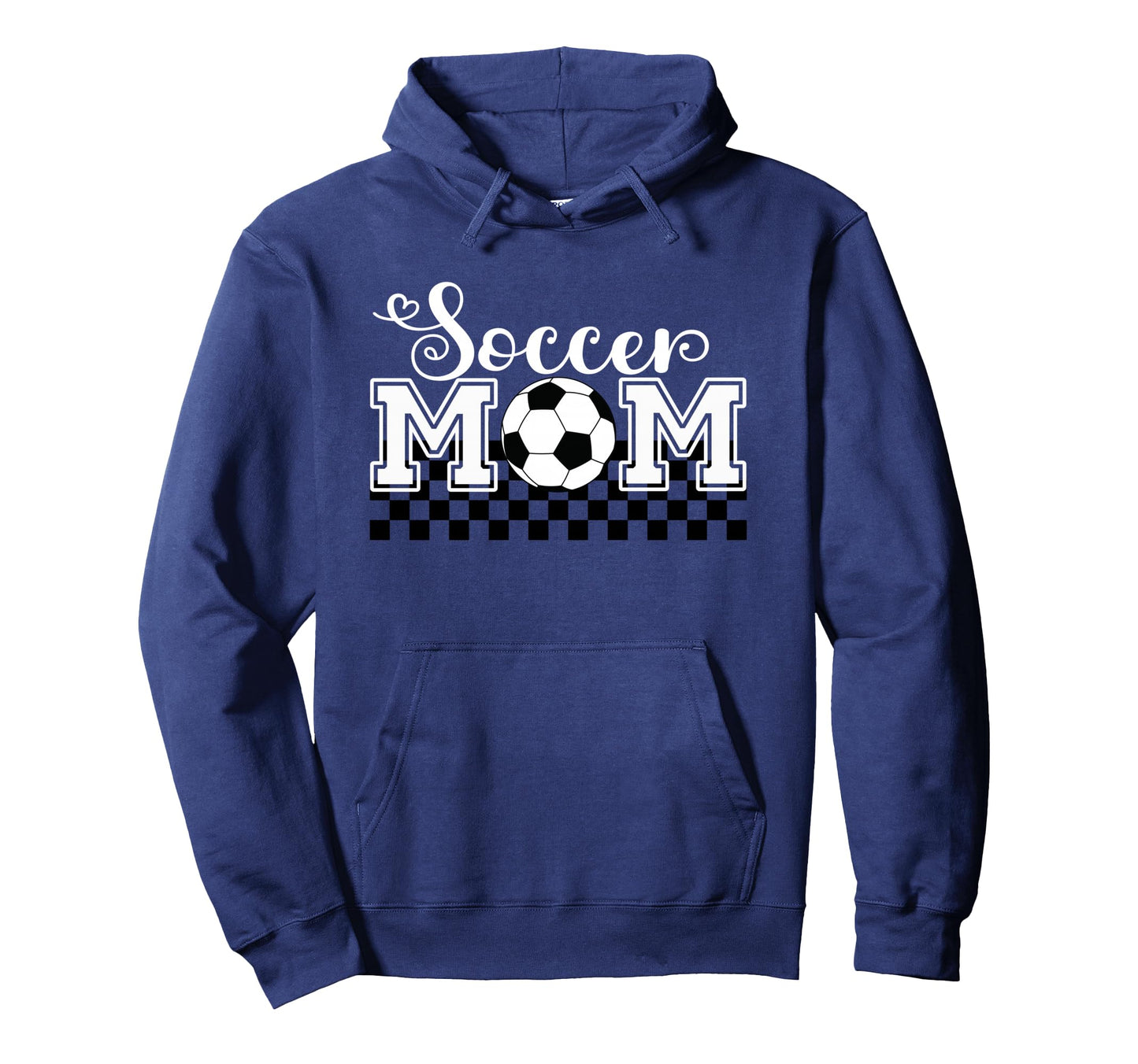 Soccer Mom Soccer Mama Checkered Hoodie - Aesthetic Graphic for Adults - T-Shirt, Sweatshirt, Hoodie