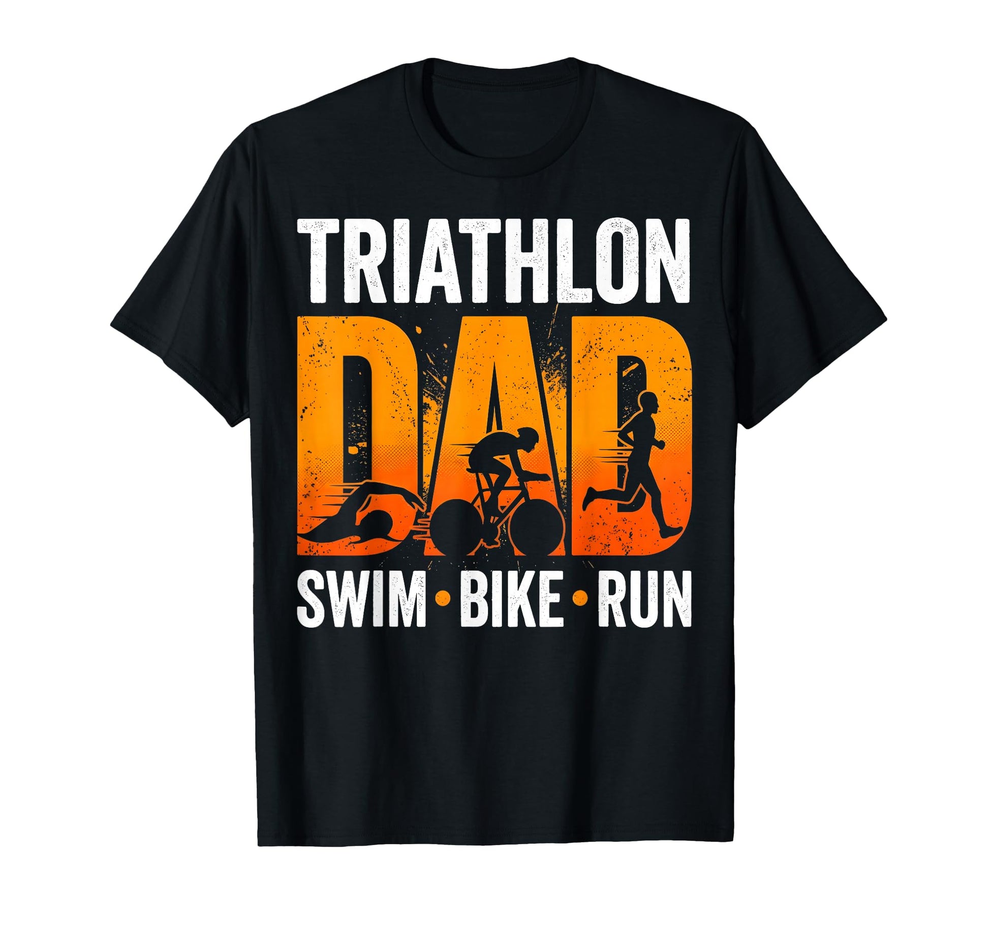 Fathers Day Triathlon Dad Swim Bike T-Shirt - Minimalist Print for Adults - T-Shirt, Sweatshirt, Hoodie