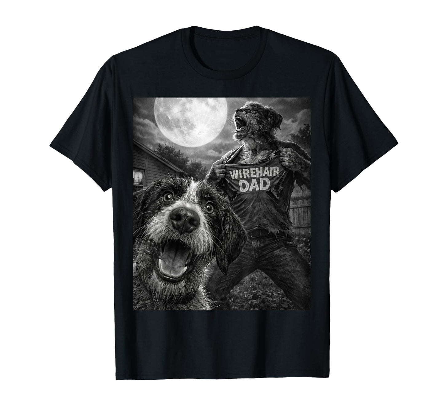 German Wirehaired Terrier Dad Funny Mens T-Shirt - Graphic Print Men Women - T-Shirt, Sweatshirt, Hoodie