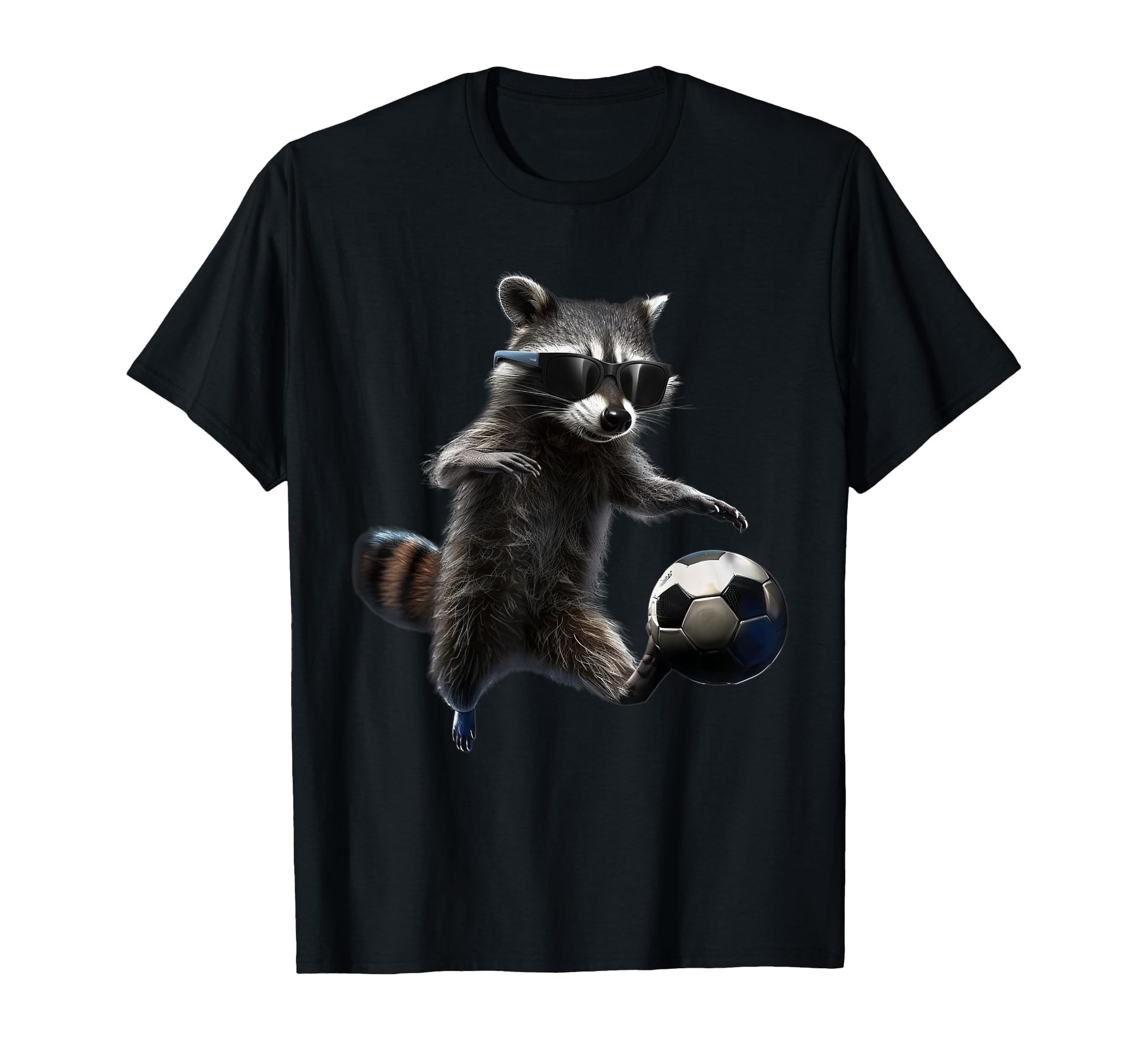 Raccoon Soccer T-Shirt - Streetwear Style for Adults - T-Shirt, Sweatshirt, Hoodie