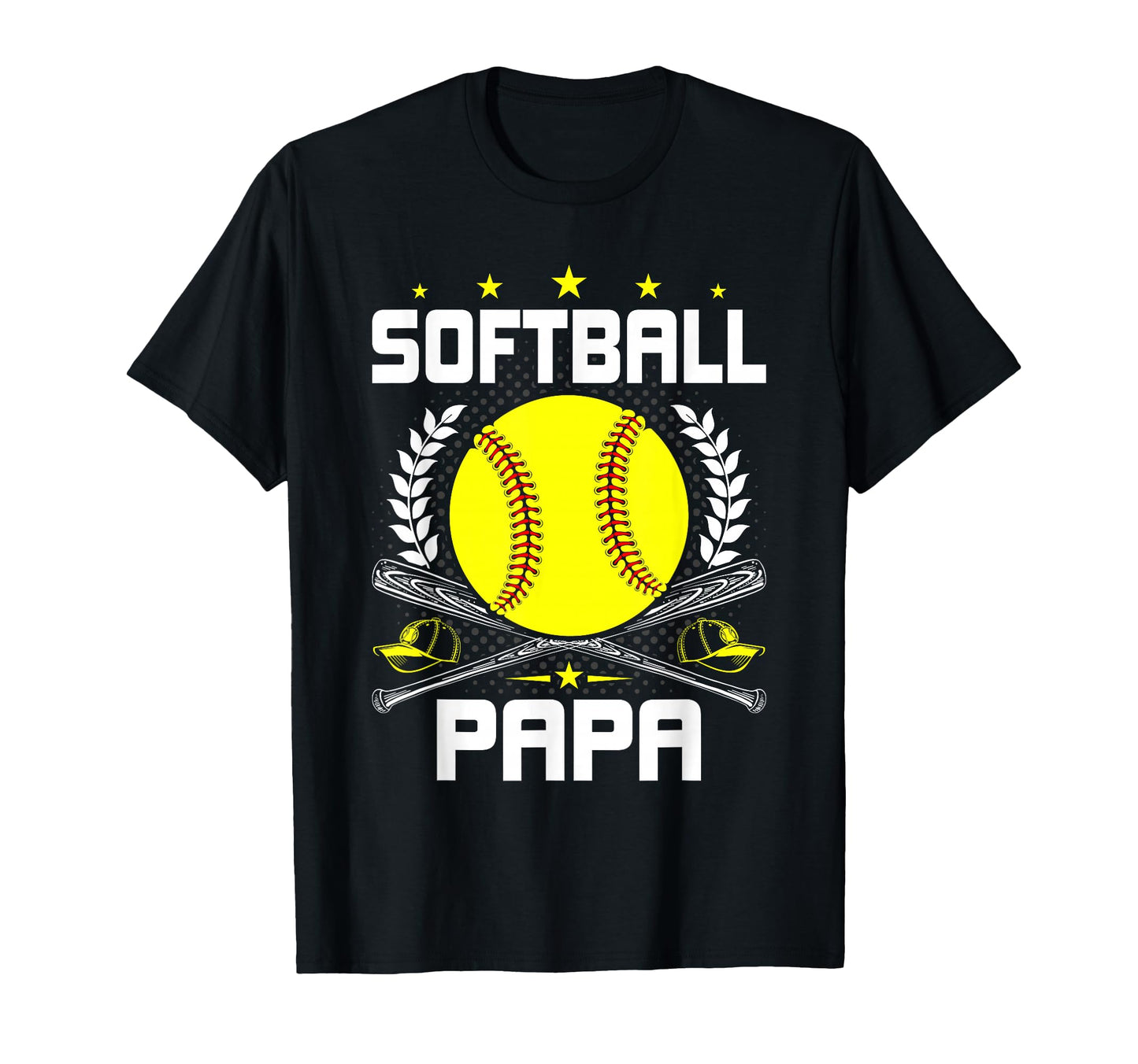 Baseball And Softball Lover Papa Hoodie - Fun Novelty Design for Adults - T-Shirt, Sweatshirt, Hoodie