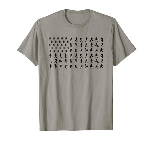 American Flag Soccer Ball Usa Flag T-Shirt - Custom Art Print Men Women - T-Shirt, Sweatshirt, Hoodie