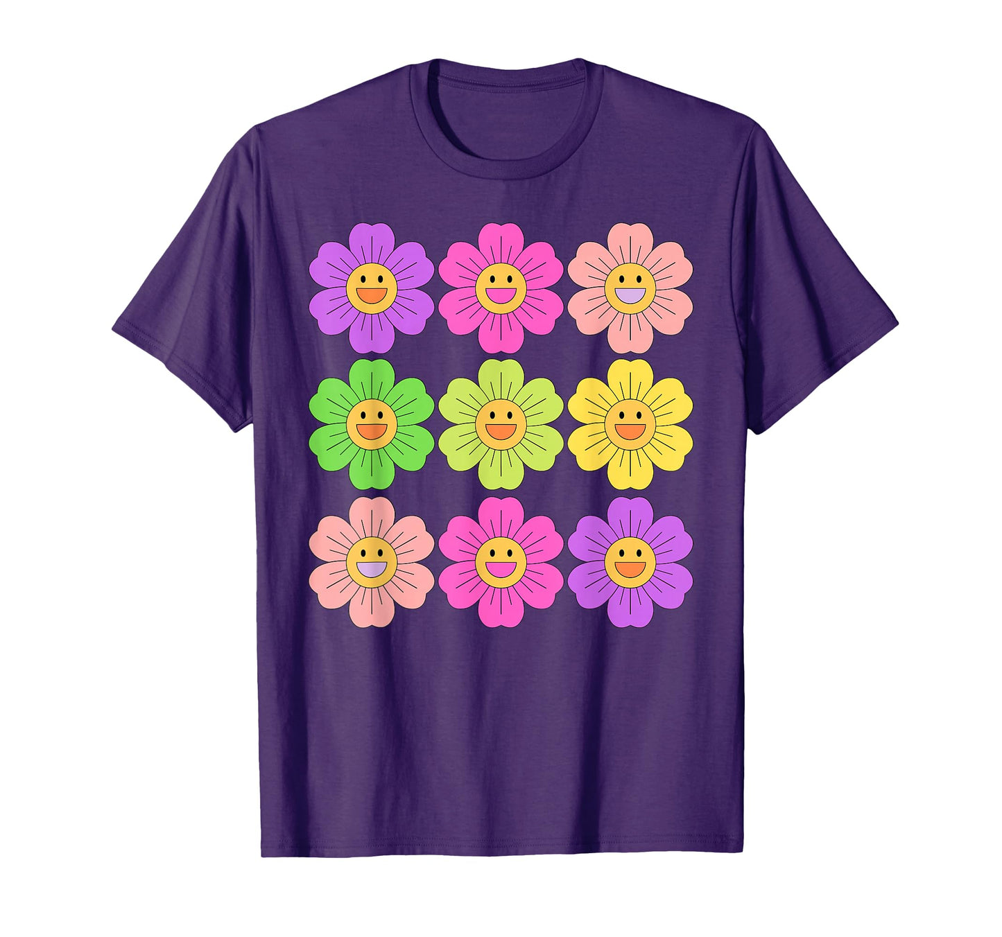 Hippie Flower Power Kawaii Flowers T-Shirt - Custom Art Print Unisex - T-Shirt, Sweatshirt, Hoodie