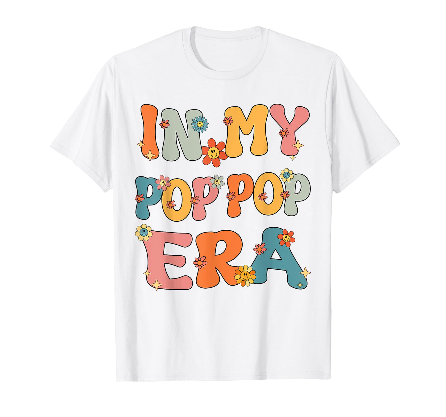My Pop Pop Era Groovy Pop Grandpa Dad T-Shirt - Custom Art Print Unisex - T-Shirt, Sweatshirt, Hoodie