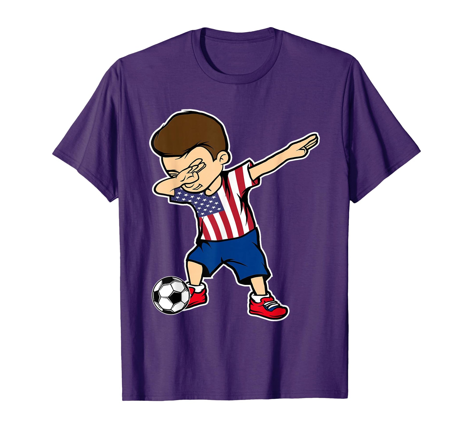 Us American Flag Dabbing Patriotic T-Shirt - Novelty Apparel for Adults - T-Shirt, Sweatshirt, Hoodie