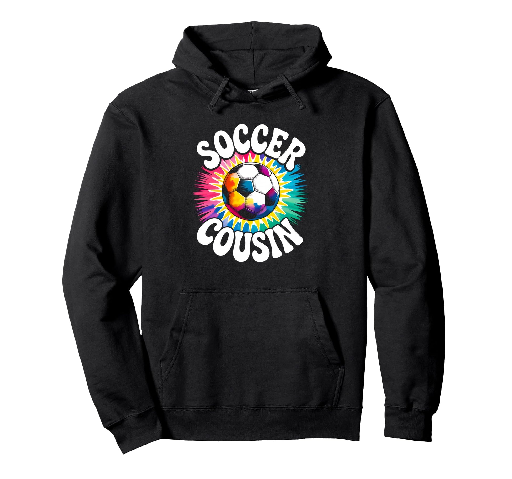 Soccer Cousin Tie Dye Spirit Hoodie - Custom Art Print Unisex - T-Shirt, Sweatshirt, Hoodie