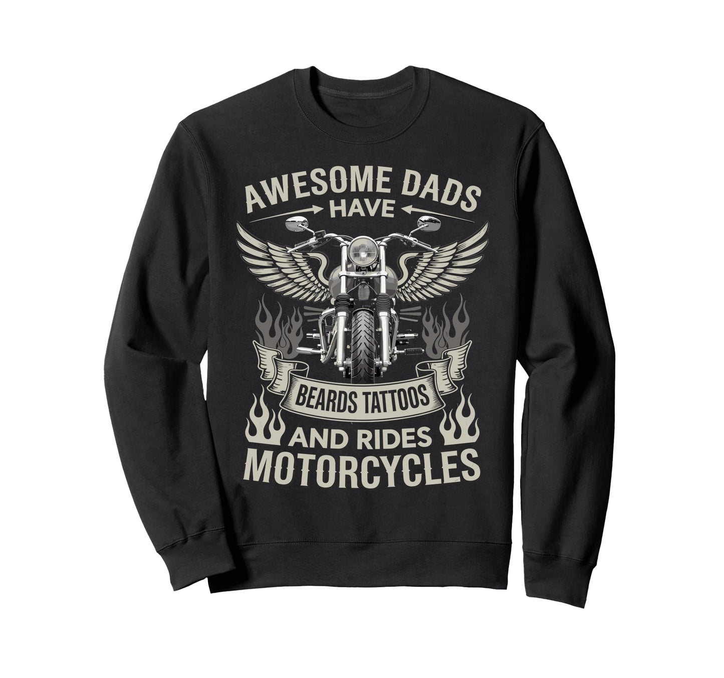 Dad Biker Funny Motorcycle Rider Sweatshirt - Trendy Graphic Unisex - T-Shirt, Sweatshirt, Hoodie