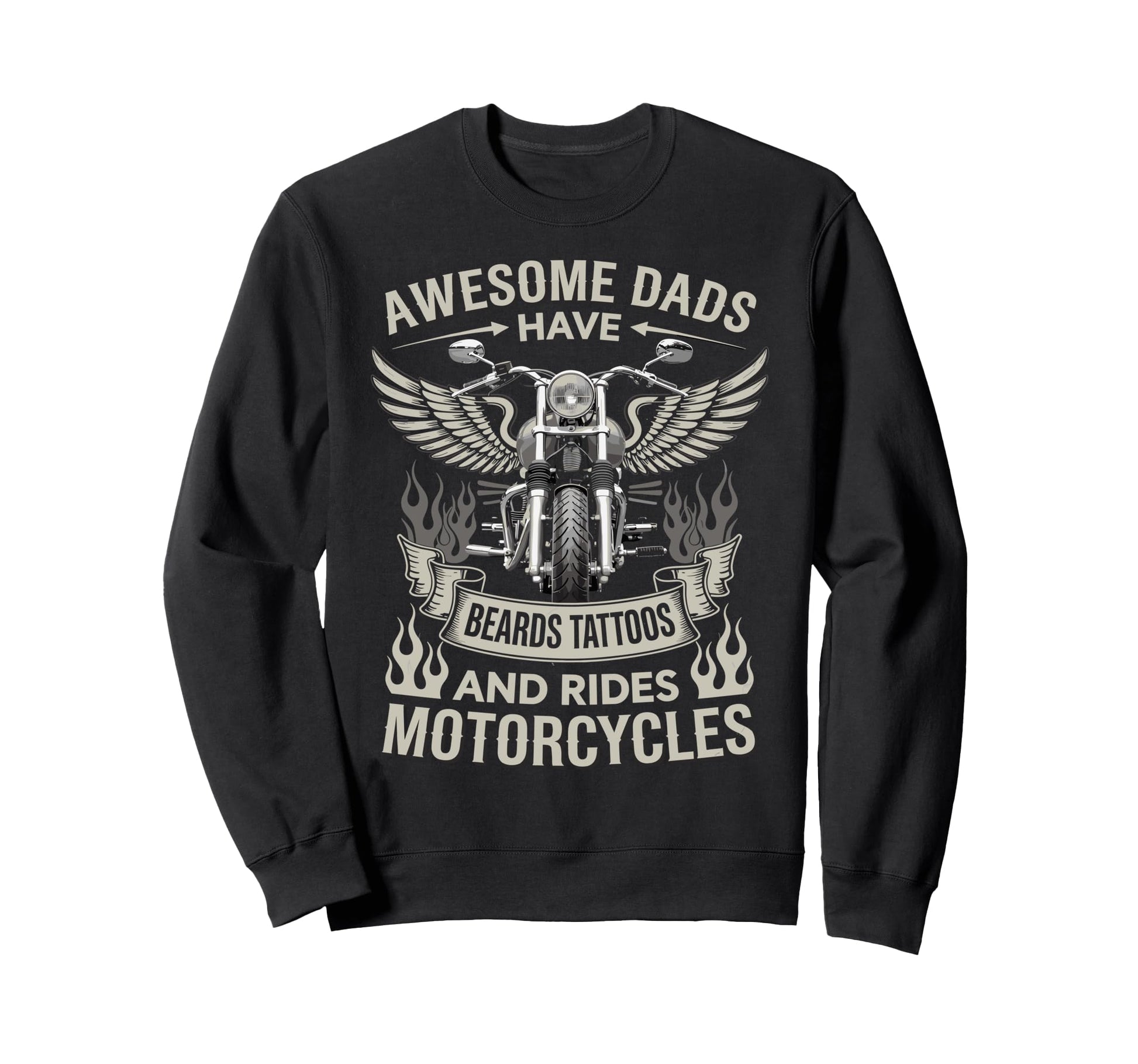 Dad Biker Funny Motorcycle Rider Sweatshirt - Trendy Graphic Unisex - T-Shirt, Sweatshirt, Hoodie