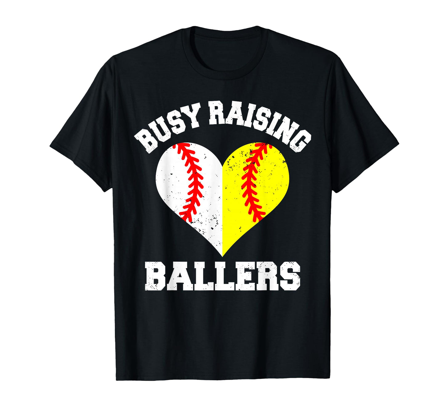Busy Raising Ballers Baseball Softball T-Shirt - Unique Graphic Unisex - T-Shirt, Sweatshirt, Hoodie