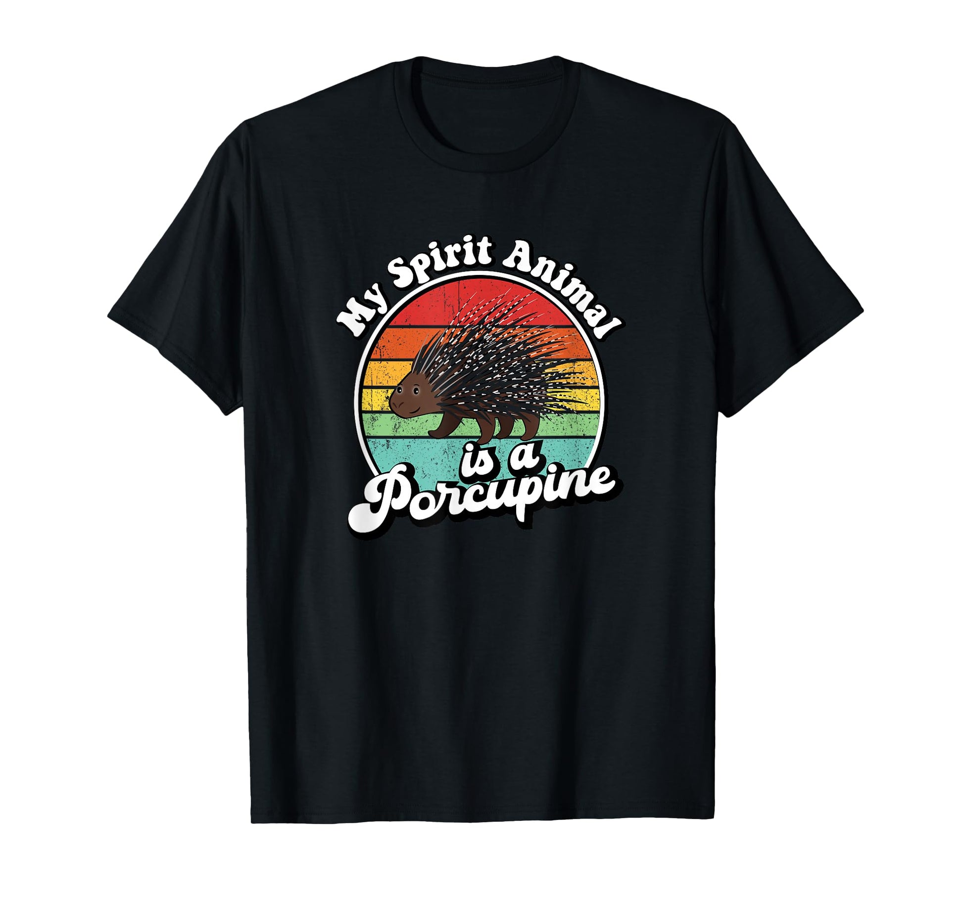 Funny Spirit Animal Porcupine Lover T-Shirt - Fun Novelty Design for Adults - T-Shirt, Sweatshirt, Hoodie