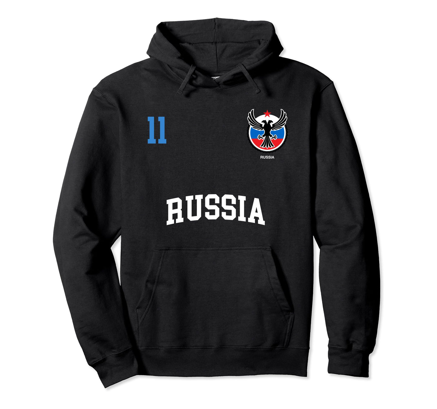 Russia Soccer Team 11 Russia Hoodie - Casual Everyday Wear Men Women - T-Shirt, Sweatshirt, Hoodie