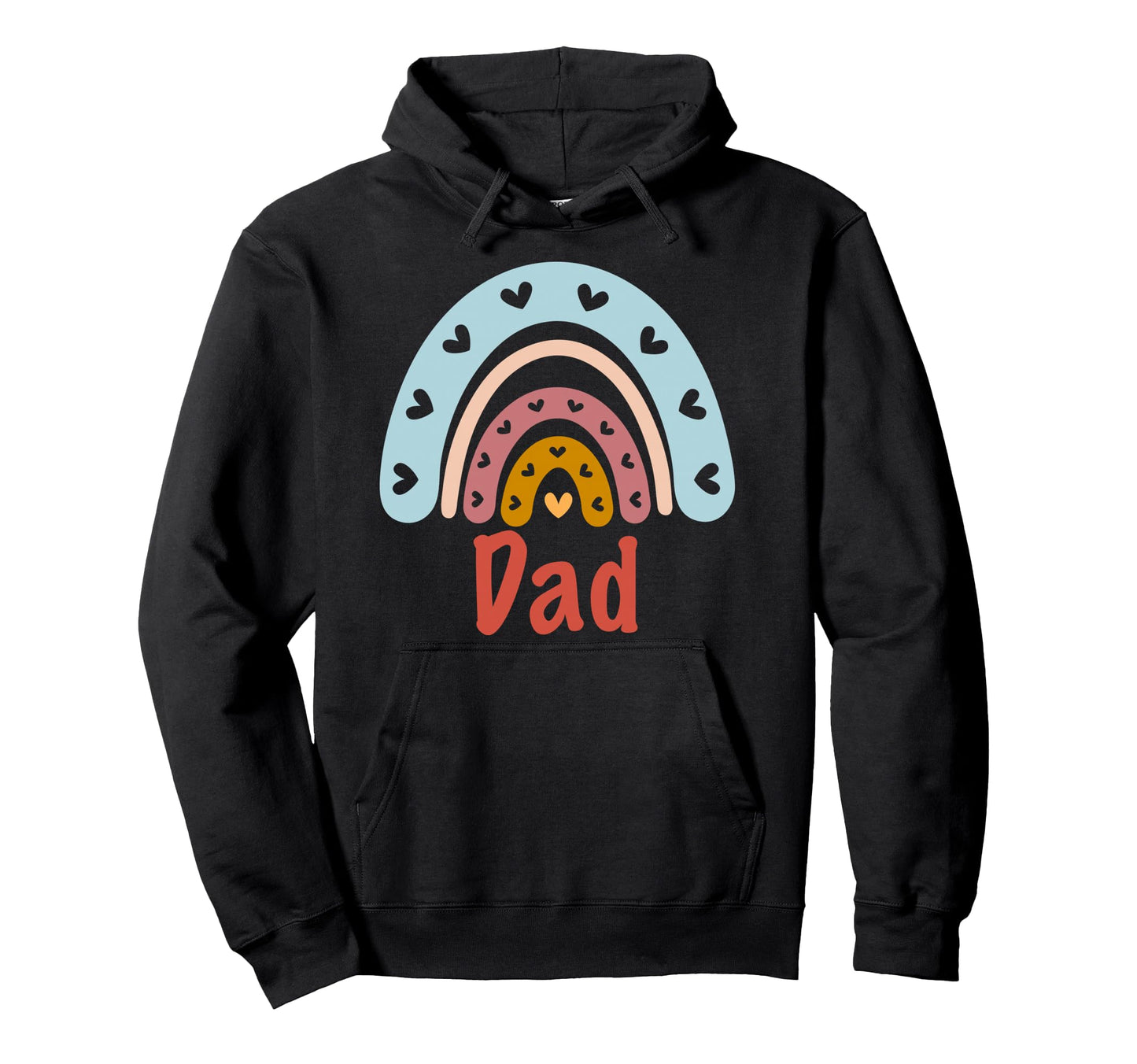 Dad Birthday Rainbow Boho Dad Hoodie - Streetwear Style for Adults - T-Shirt, Sweatshirt, Hoodie