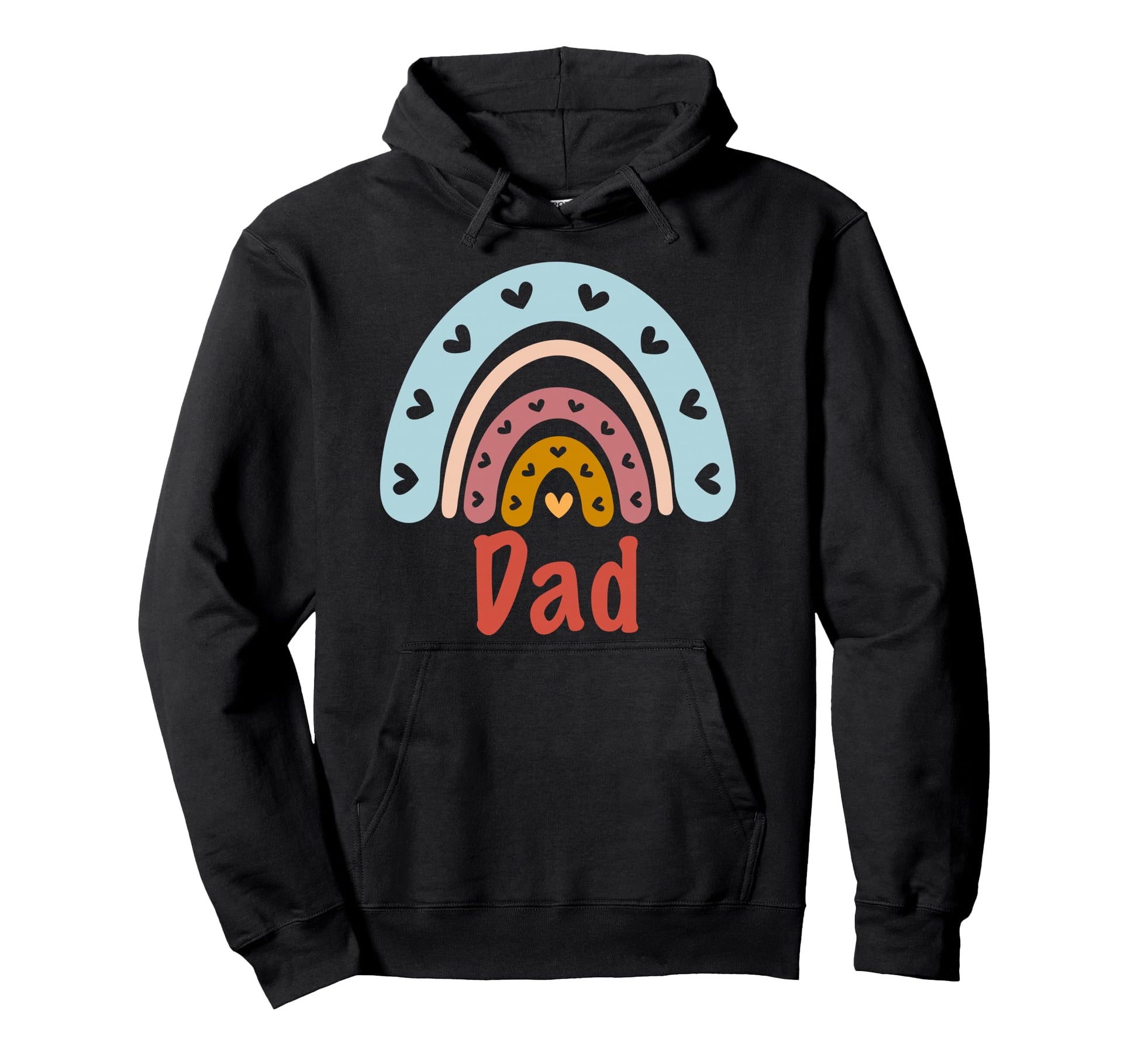Dad Birthday Rainbow Boho Dad Hoodie - Streetwear Style for Adults - T-Shirt, Sweatshirt, Hoodie