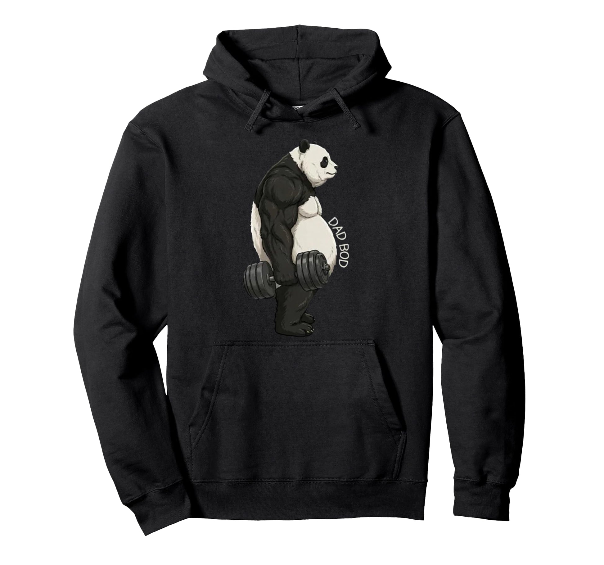 Dad Bod Panda Funny Fitness Gym Hoodie - Novelty Apparel Men Women - T-Shirt, Sweatshirt, Hoodie