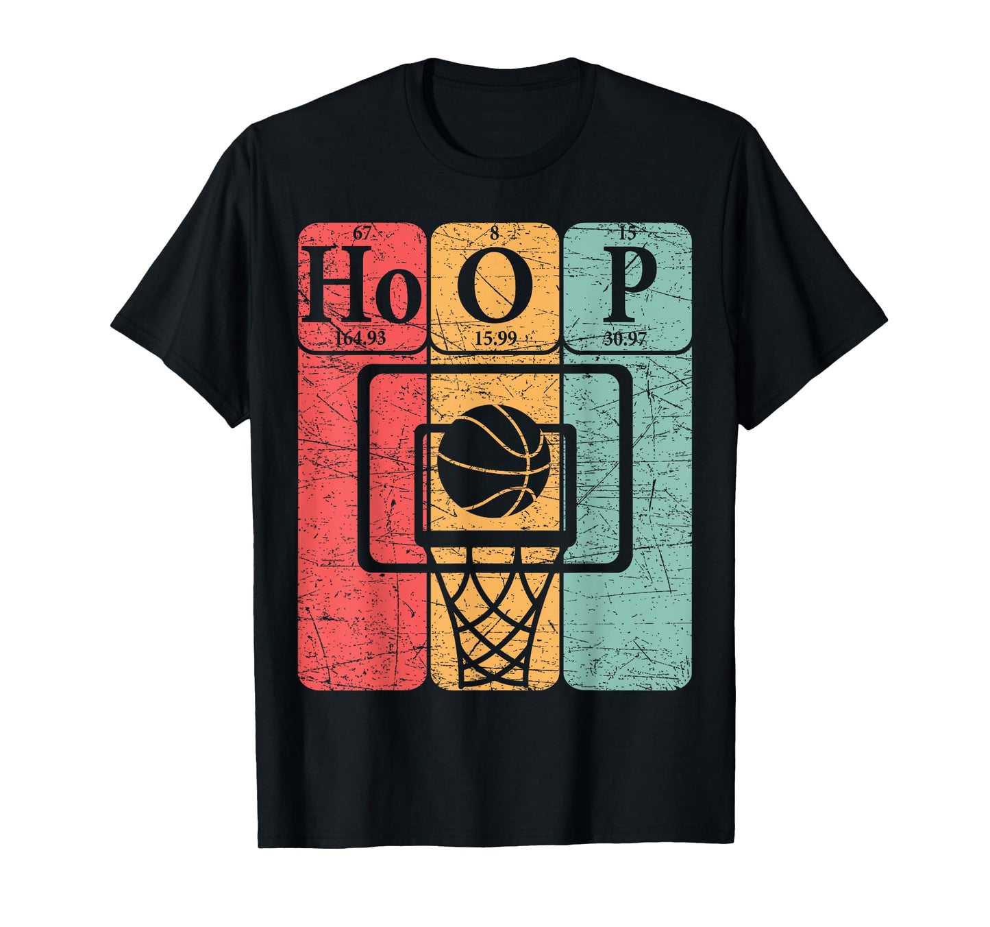 Basketball Periodic Table Elements Science T-Shirt - Unique Graphic Unisex - T-Shirt, Sweatshirt, Hoodie
