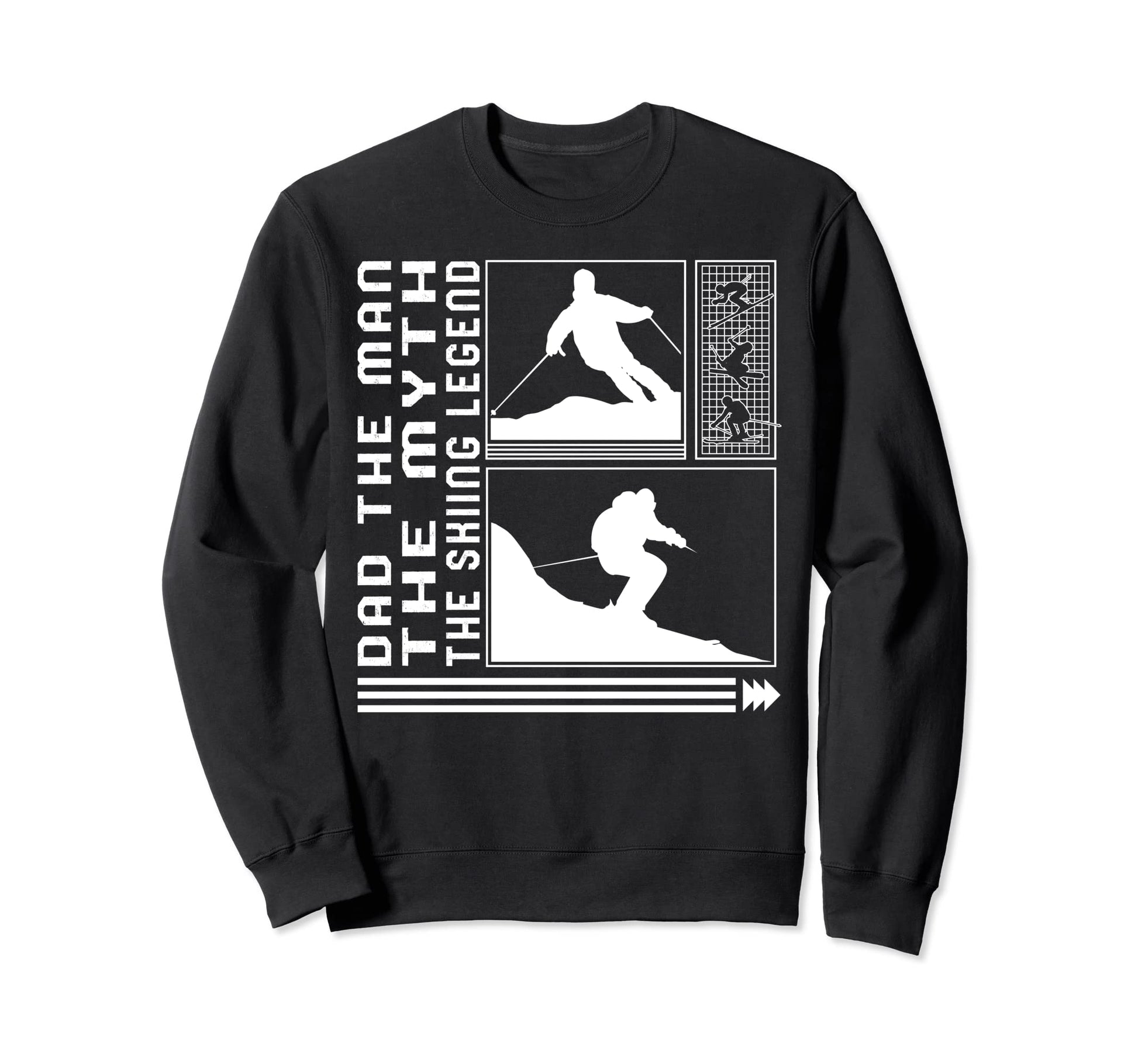 Dad Myth Skiing Legend Skiing Sweatshirt - Custom Art Print for Adults - T-Shirt, Sweatshirt, Hoodie