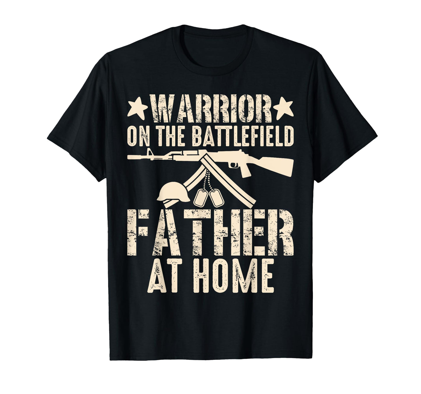 Warrior Battlefield Father Home Veteran T-Shirt - Minimalist Print Unisex - T-Shirt, Sweatshirt, Hoodie