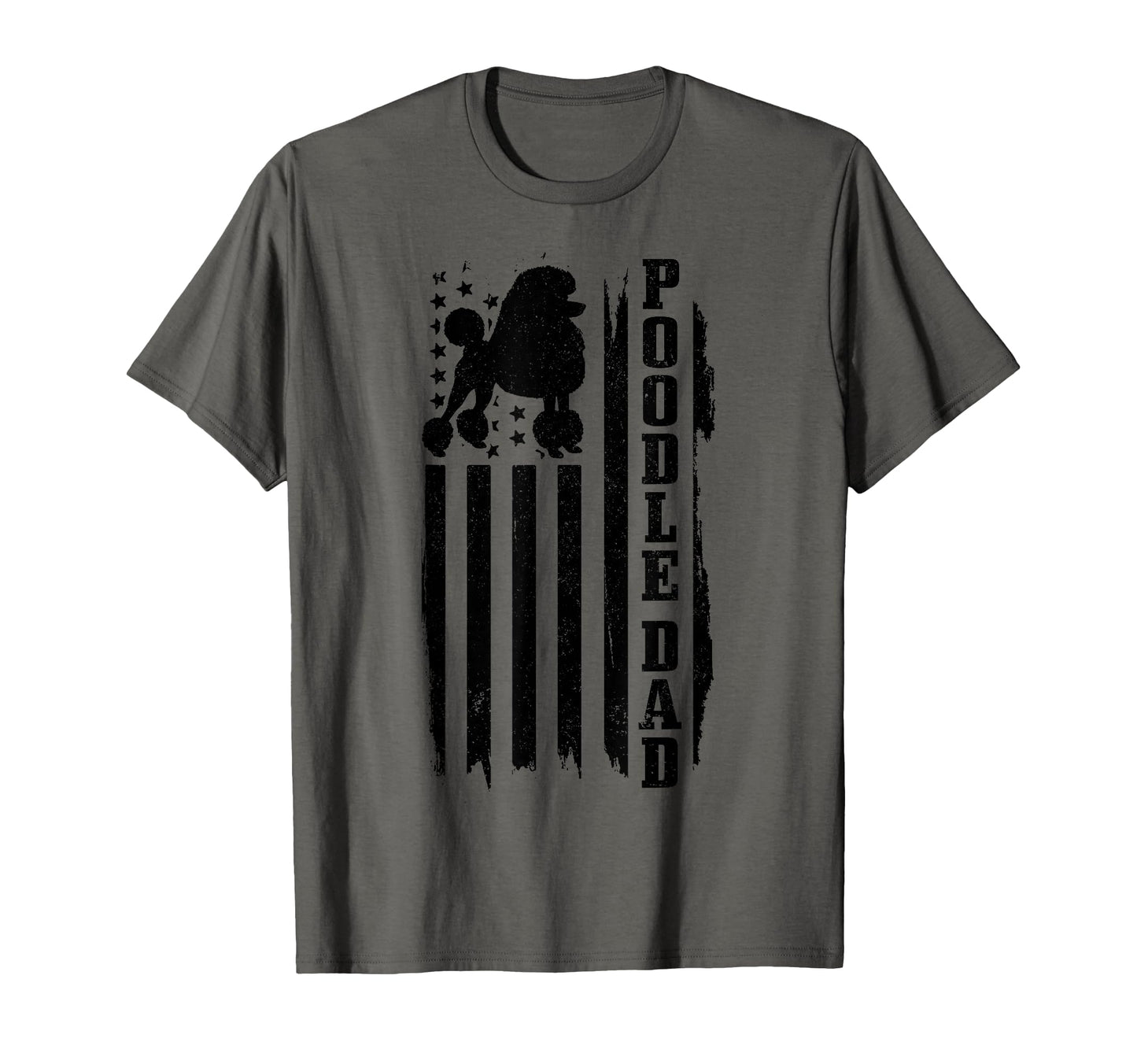 Poodle Dad American Flag Patriotic Dog T-Shirt - Novelty Apparel Unisex - T-Shirt, Sweatshirt, Hoodie