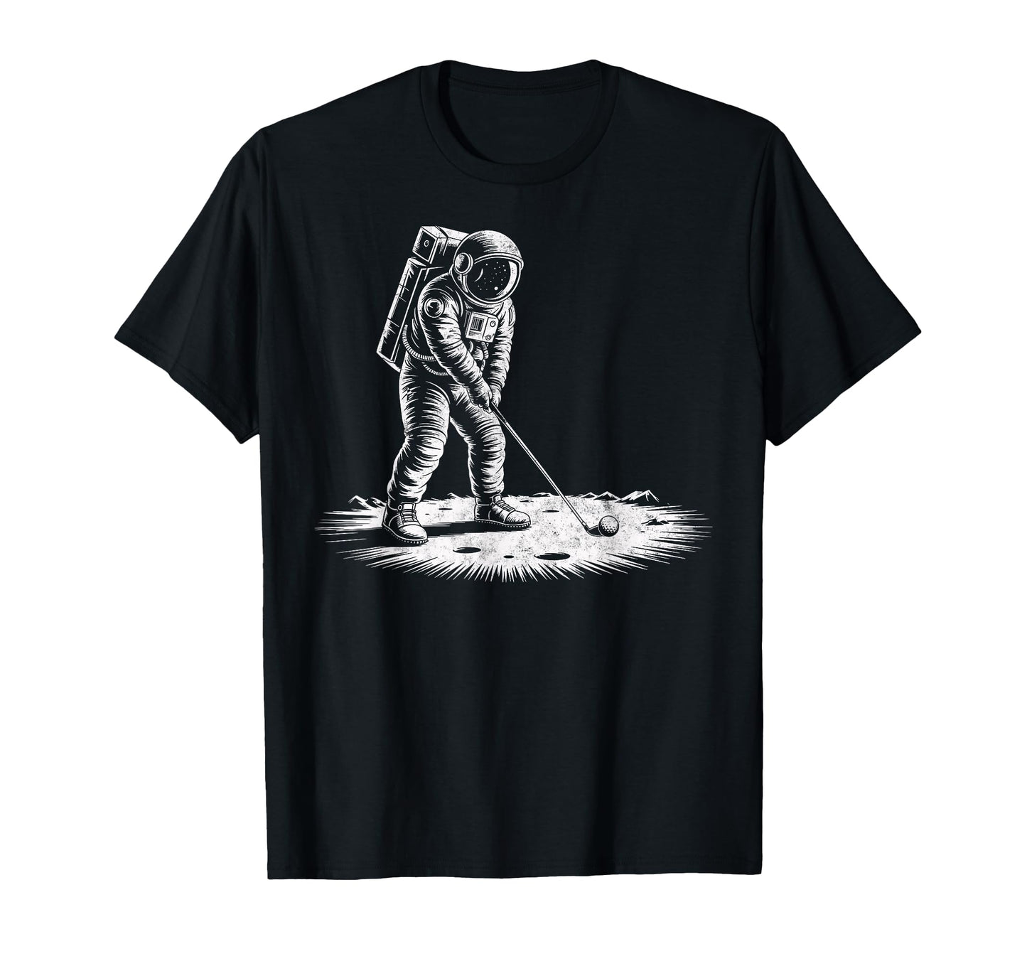 Astronaut Golf Player Golfer Golfing T-Shirt - Unique Graphic for Adults - T-Shirt, Sweatshirt, Hoodie