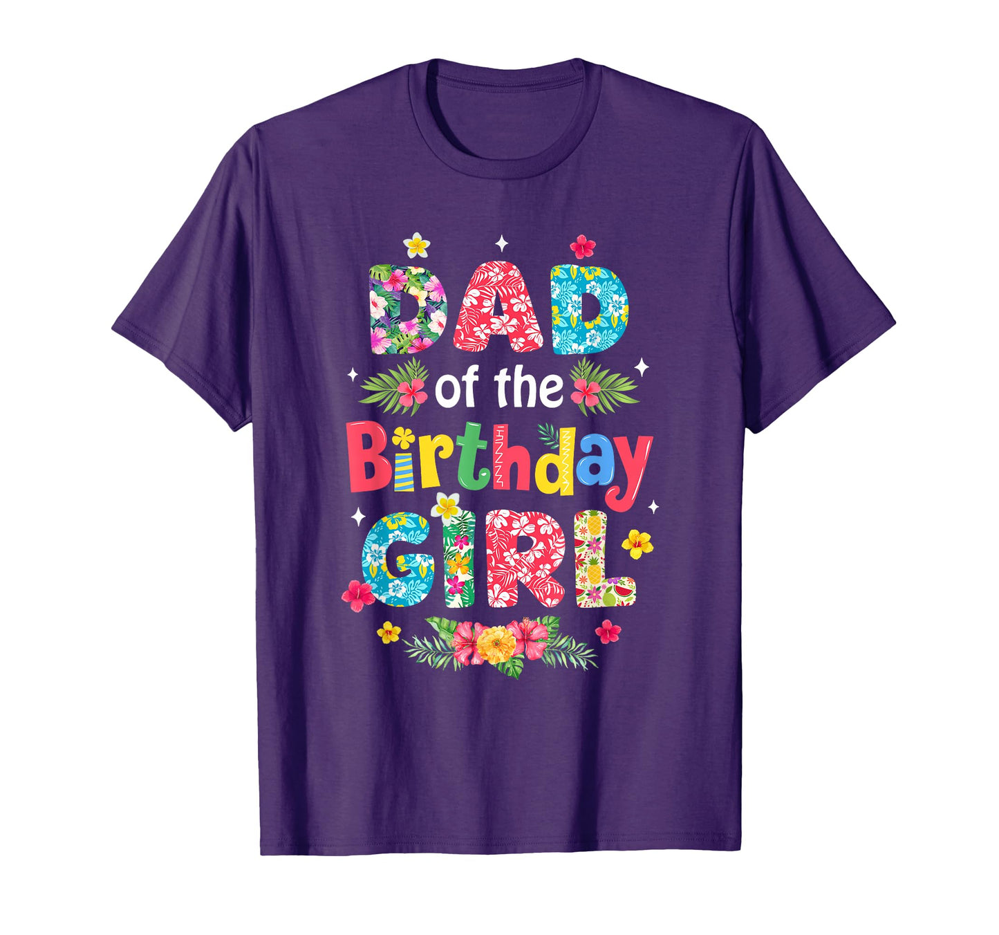 Dad Birthday Hawaii Family Party Decor T-Shirt - Unique Graphic Unisex - T-Shirt, Sweatshirt, Hoodie