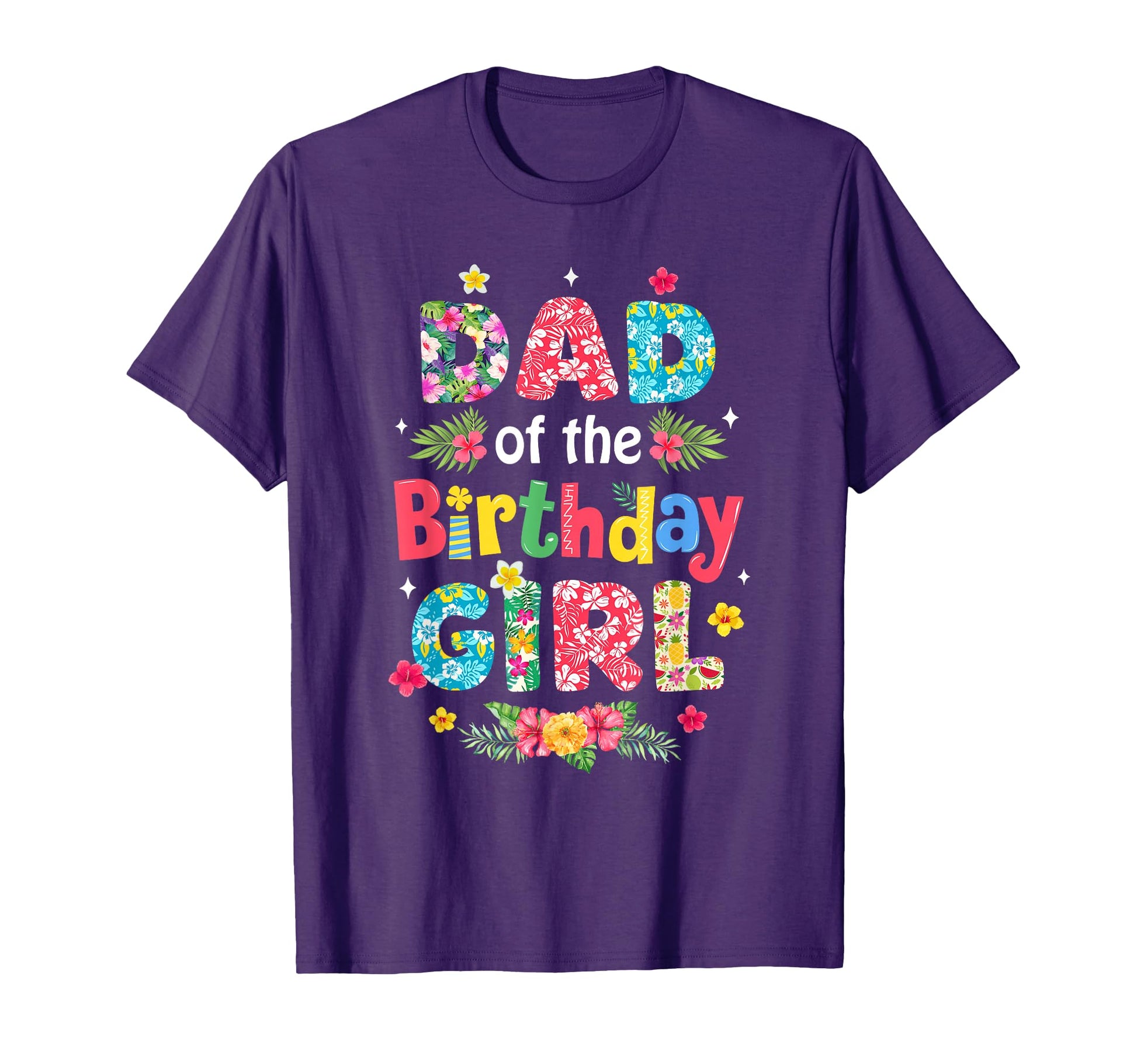 Dad Birthday Hawaii Family Party Decor T-Shirt - Unique Graphic Unisex - T-Shirt, Sweatshirt, Hoodie