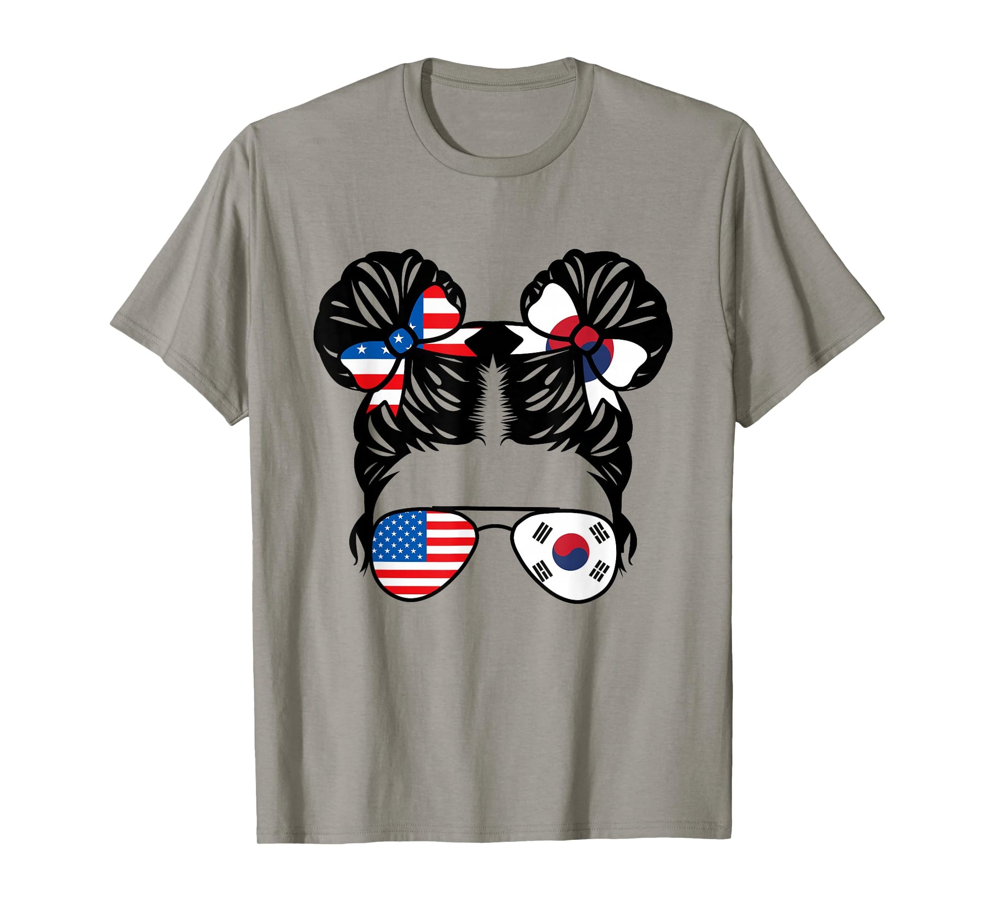 Half American South Korean Usa South T-Shirt - Trendy Graphic for Adults - T-Shirt, Sweatshirt, Hoodie