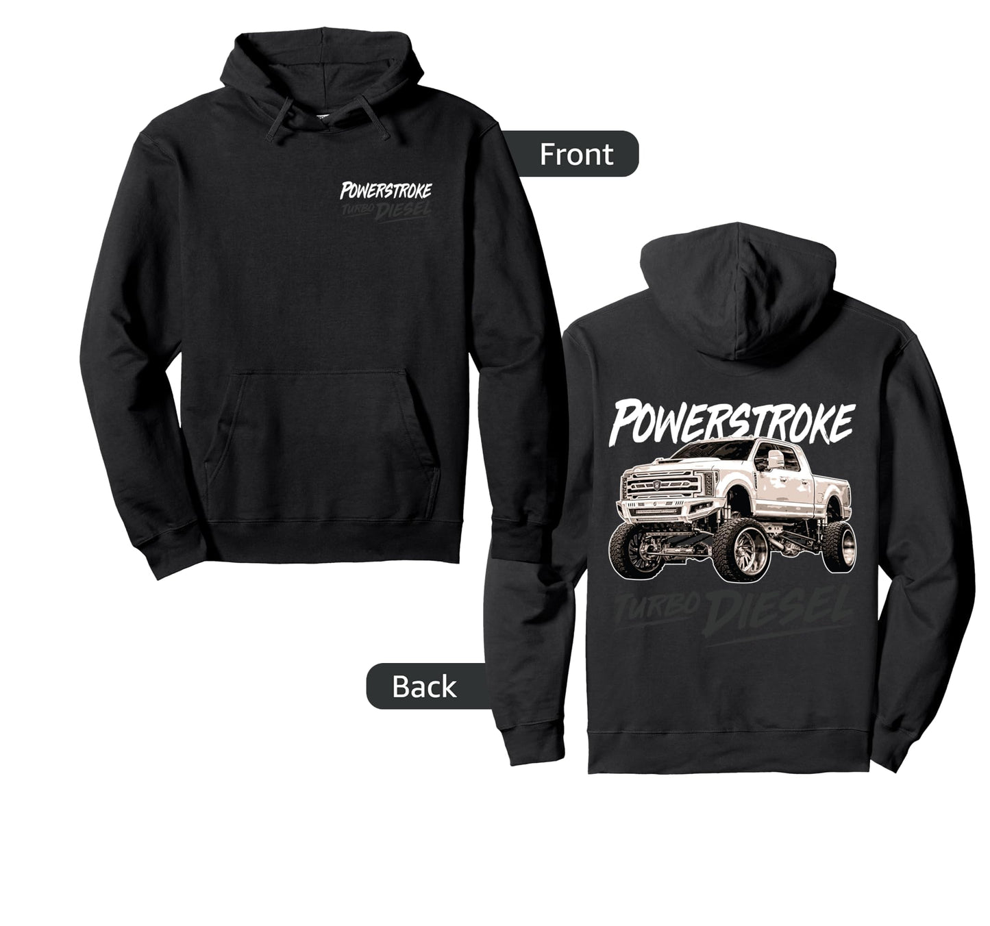 Diesel Power Stroke Coal Rolling Hoodie - Casual Everyday Wear Unisex - T-Shirt, Sweatshirt, Hoodie