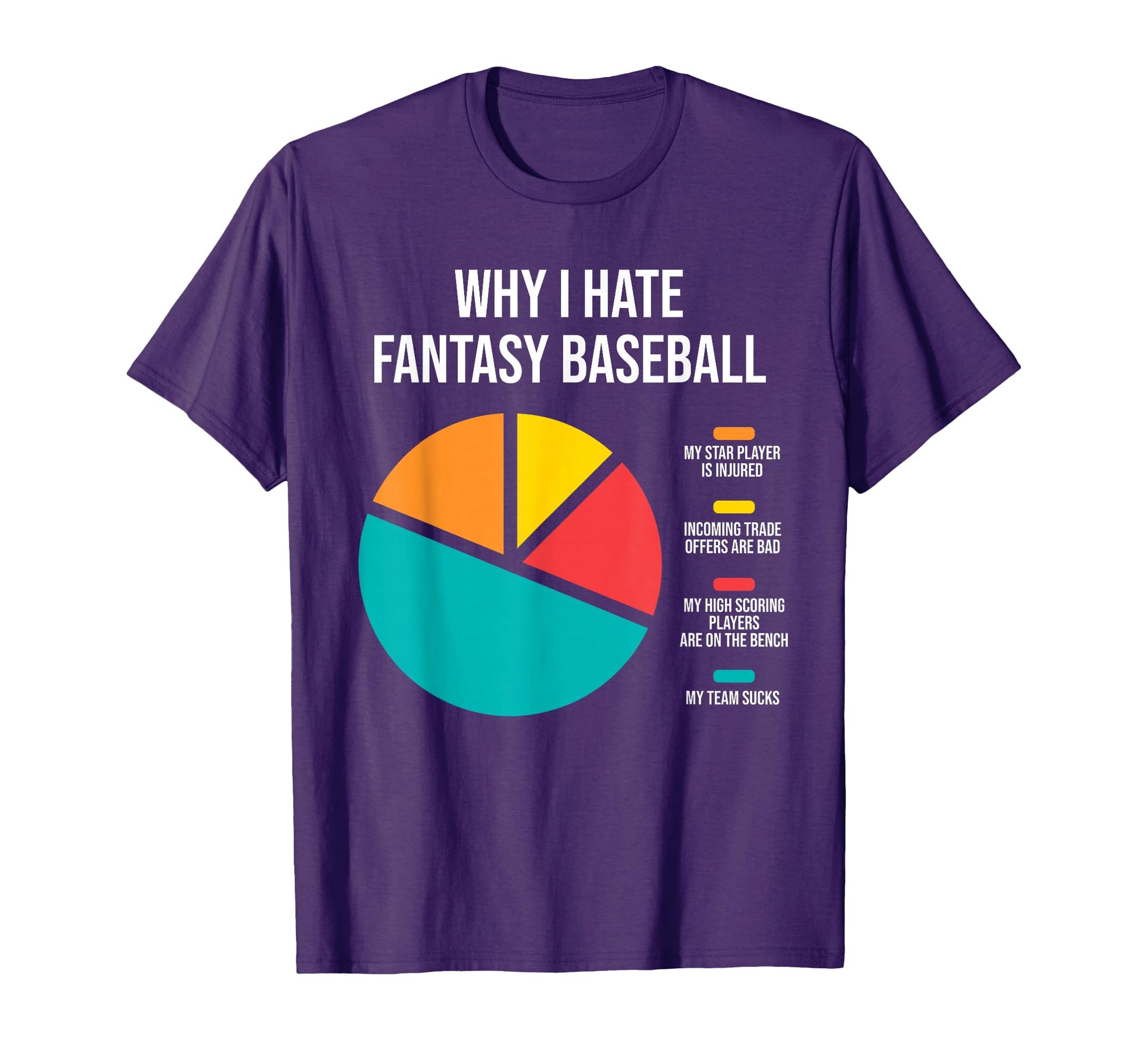 Fantasy Baseball Why I Hate Fantasy T-Shirt - Unique Graphic Men Women - T-Shirt, Sweatshirt, Hoodie