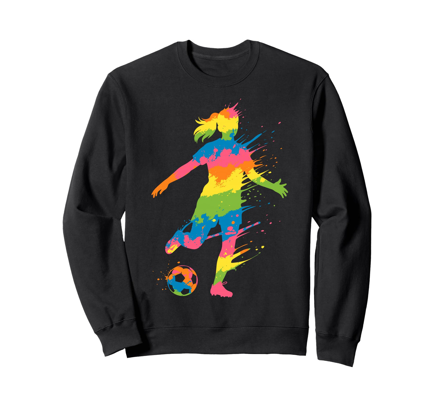 Colorful Funny Soccer Fan Dad Mom Sweatshirt - Custom Art Print Unisex - T-Shirt, Sweatshirt, Hoodie