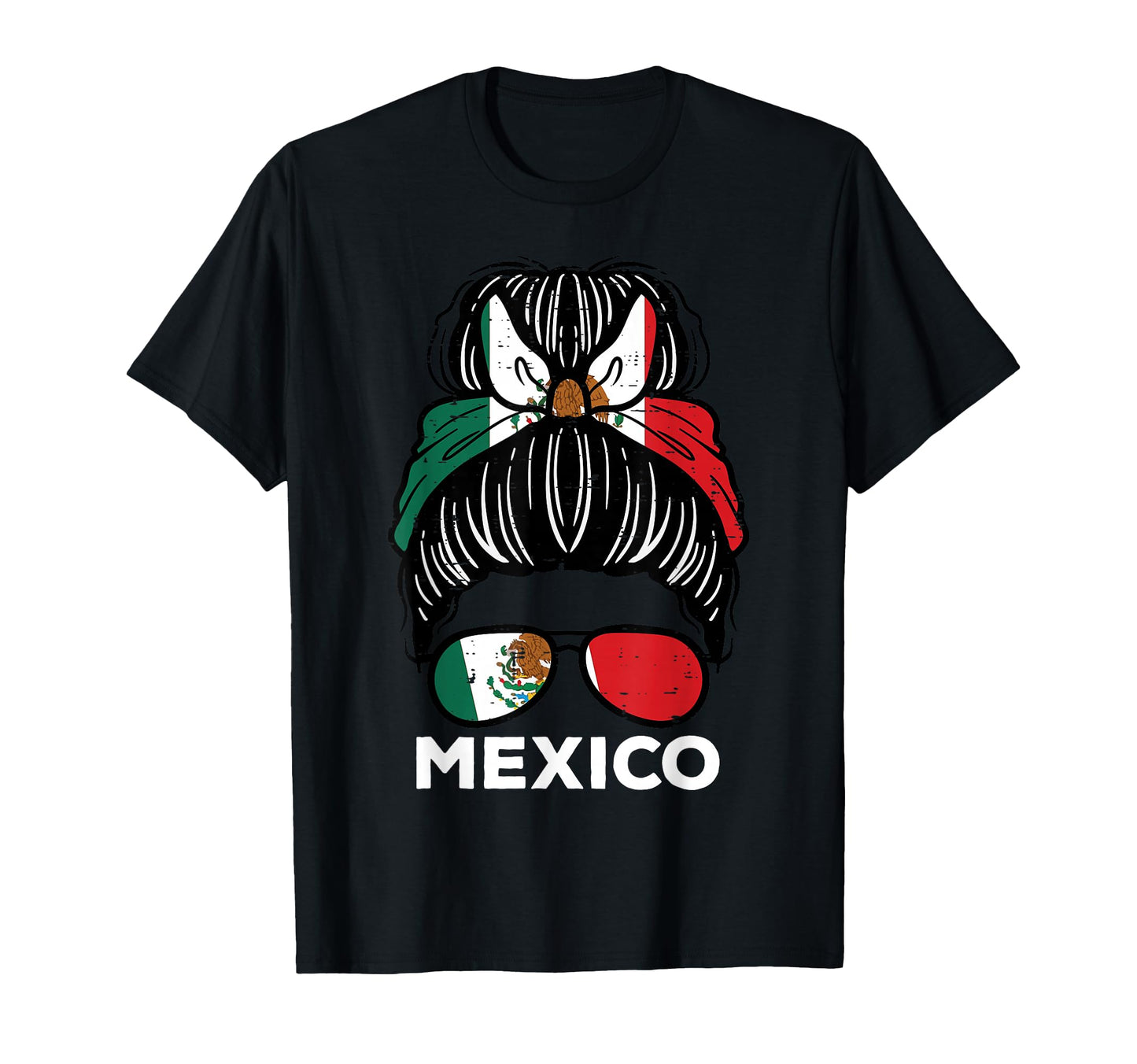 Mexico Flag Mexican Hairbun Football T-Shirt - Streetwear Style Men Women - T-Shirt, Sweatshirt, Hoodie