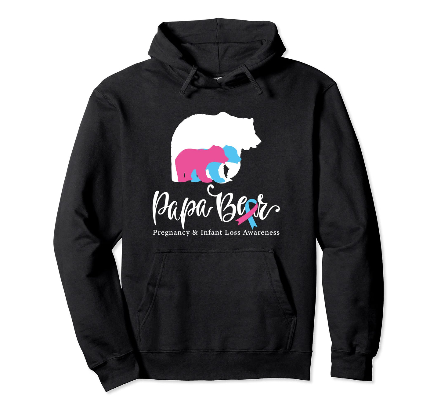 Papa Bear Pregnancy Infant Loss Hoodie - Fun Novelty Design for Adults - T-Shirt, Sweatshirt, Hoodie