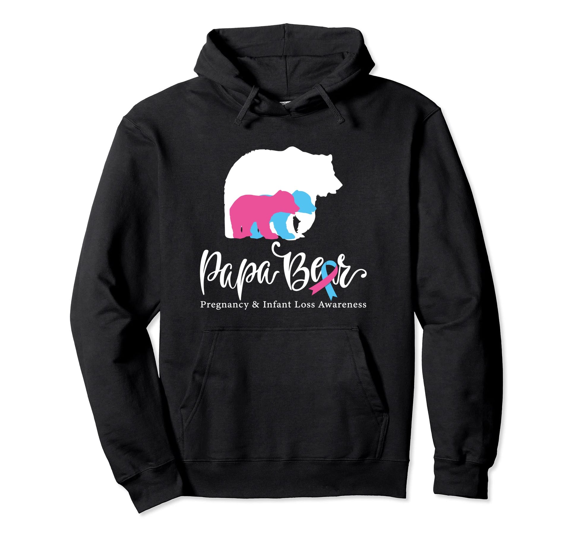 Papa Bear Pregnancy Infant Loss Hoodie - Fun Novelty Design for Adults - T-Shirt, Sweatshirt, Hoodie