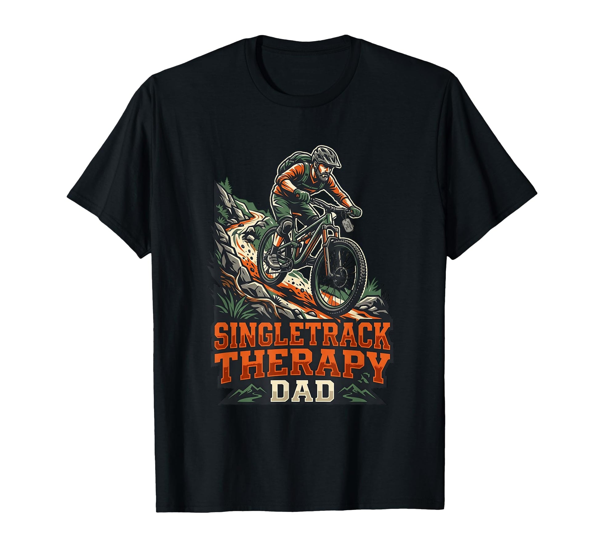 Singletrack Therapy Dad Mountain T-Shirt - Casual Everyday Wear Men Women - T-Shirt, Sweatshirt, Hoodie