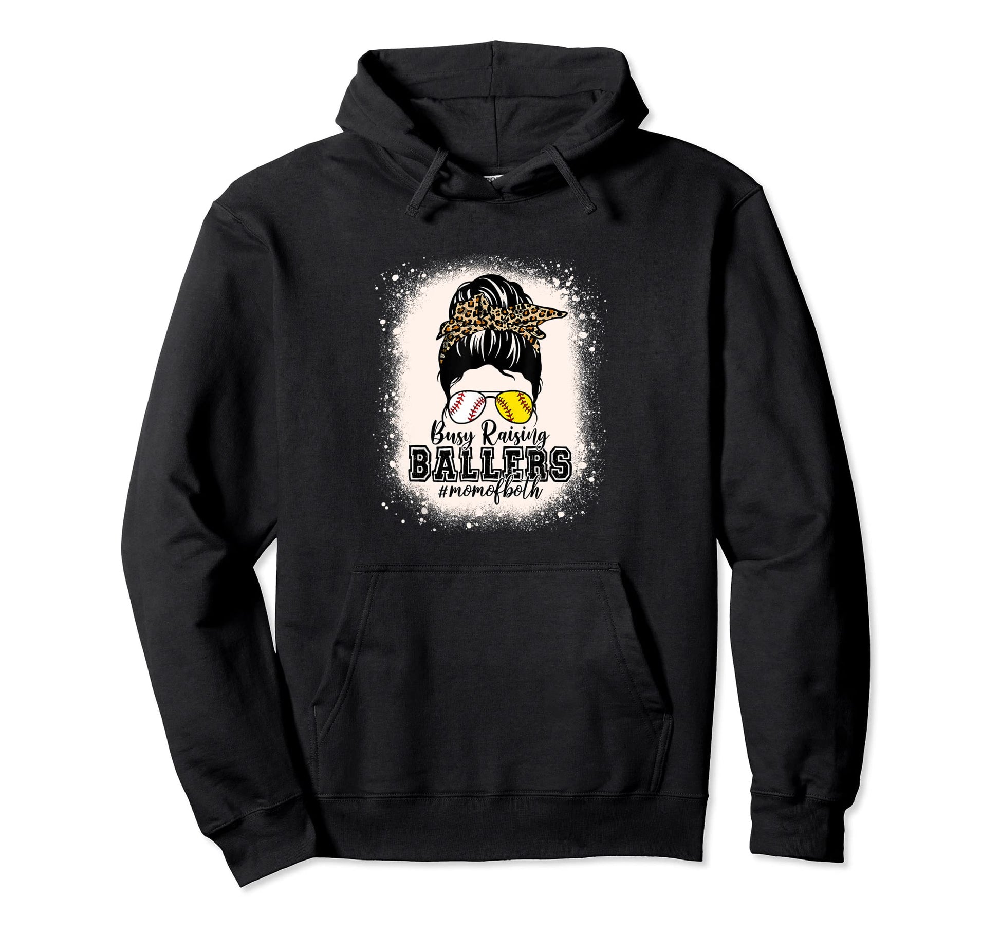 Busy Raising Ballers Mom Both Dance Hoodie - Casual Everyday Wear Unisex - T-Shirt, Sweatshirt, Hoodie