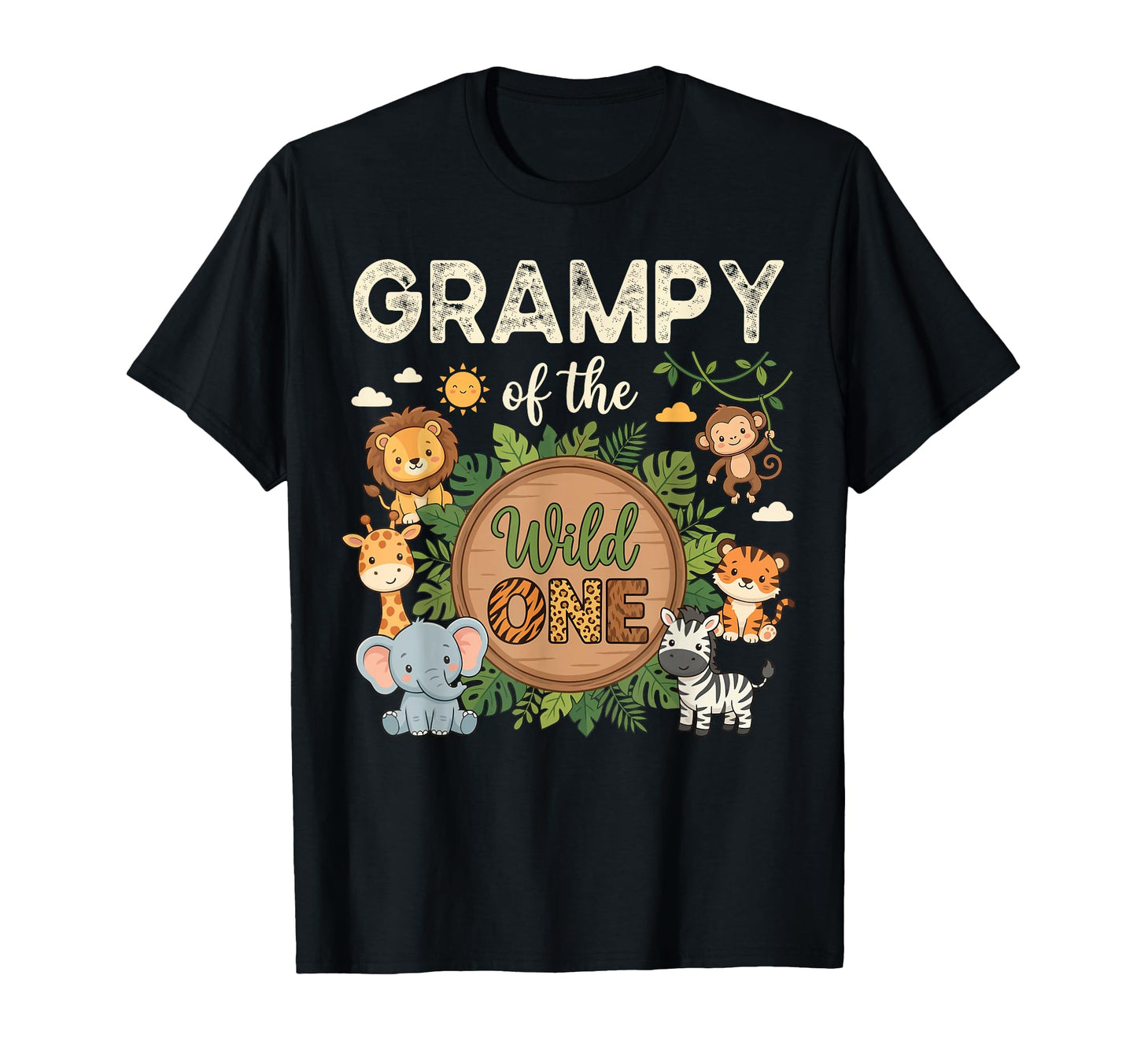 Grampy Wild One Safari First Birthday T-Shirt - Trendy Graphic for Adults - T-Shirt, Sweatshirt, Hoodie