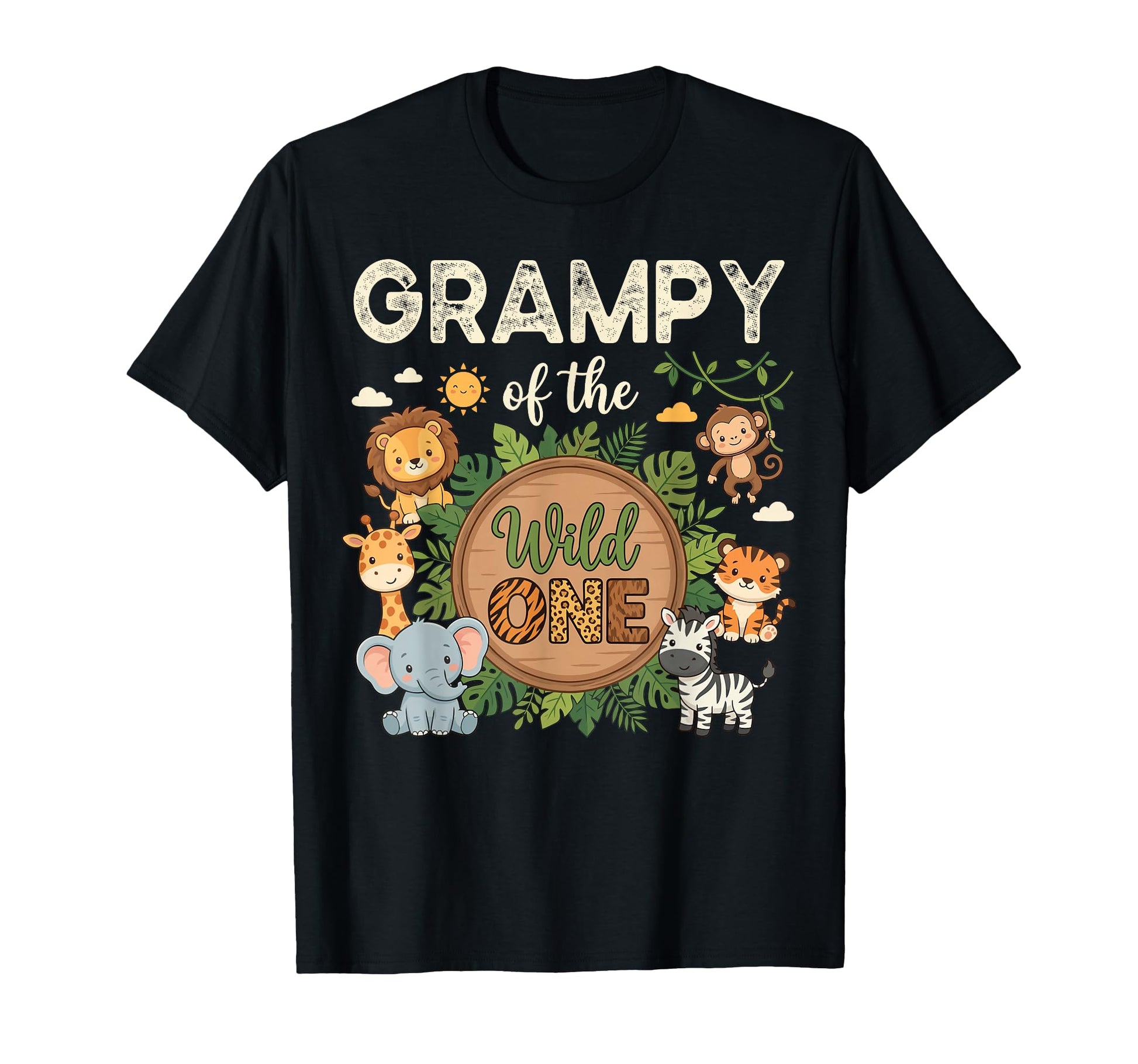Grampy Wild One Safari First Birthday T-Shirt - Trendy Graphic for Adults - T-Shirt, Sweatshirt, Hoodie