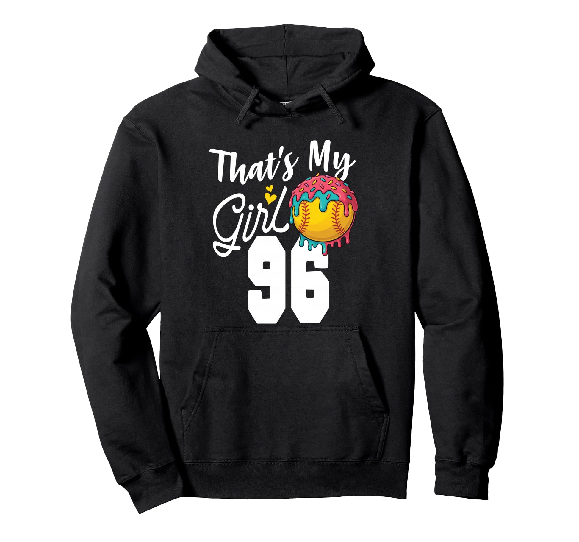 Thats My Softball 96 Number Mom Dad Hoodie - Unique Graphic Men Women - T-Shirt, Sweatshirt, Hoodie