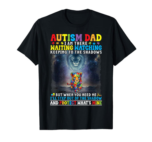 Autism Dad Lion Protector T-Shirt - Casual Everyday Wear for Adults - T-Shirt, Sweatshirt, Hoodie