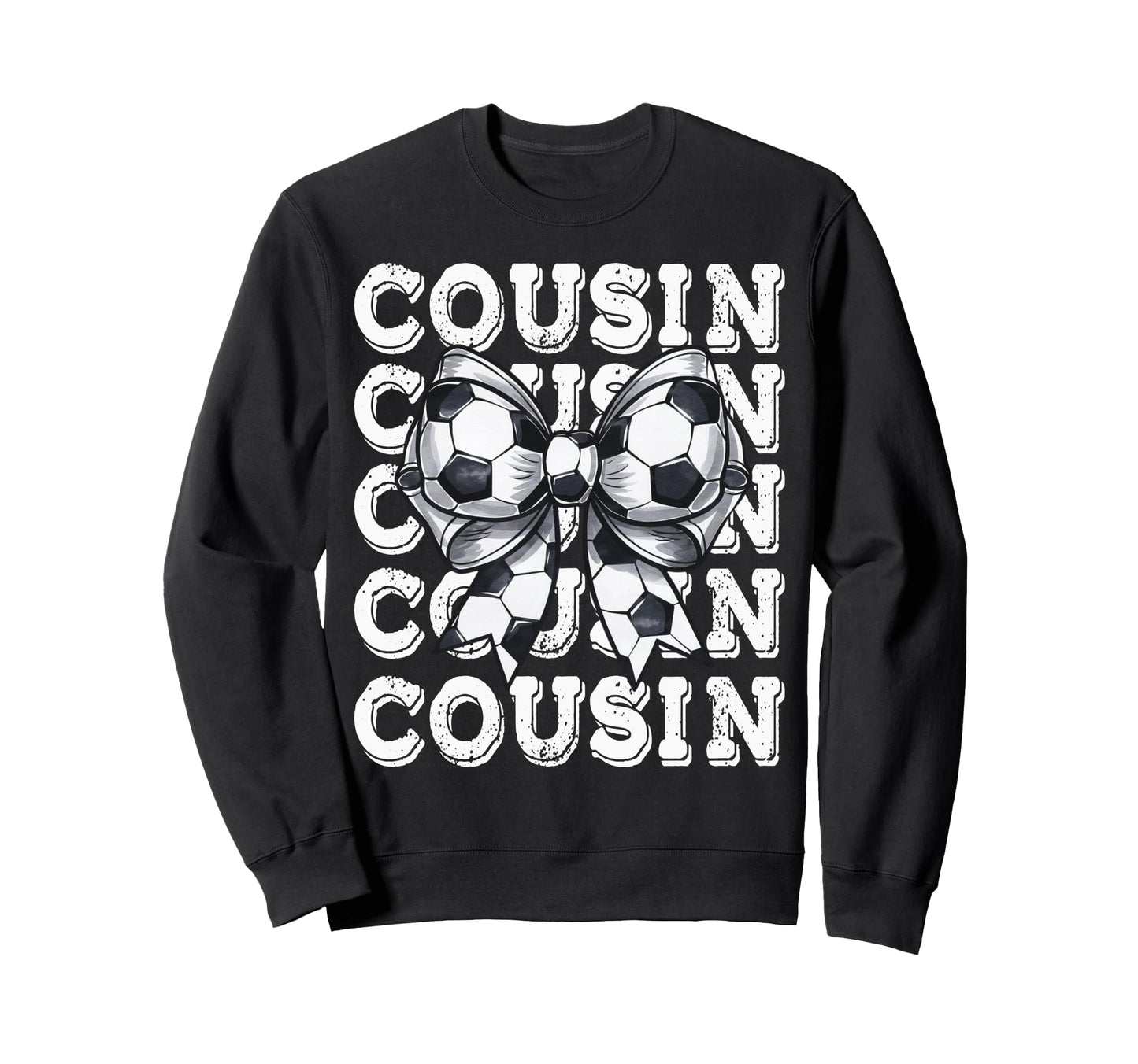 Coquette Soccer Cousin Matching Sweatshirt - Aesthetic Graphic Unisex - T-Shirt, Sweatshirt, Hoodie